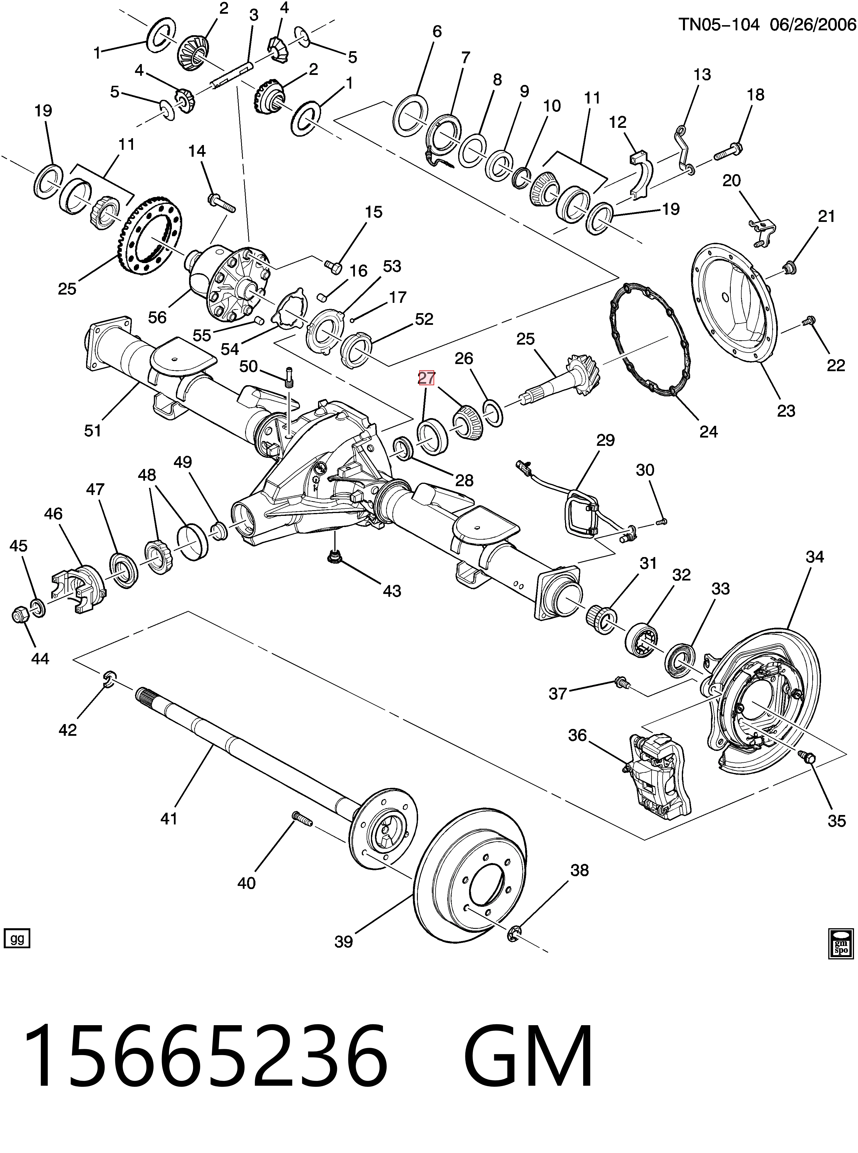 Подшипник хвостовика заднего моста, внутренний Timken M80204811