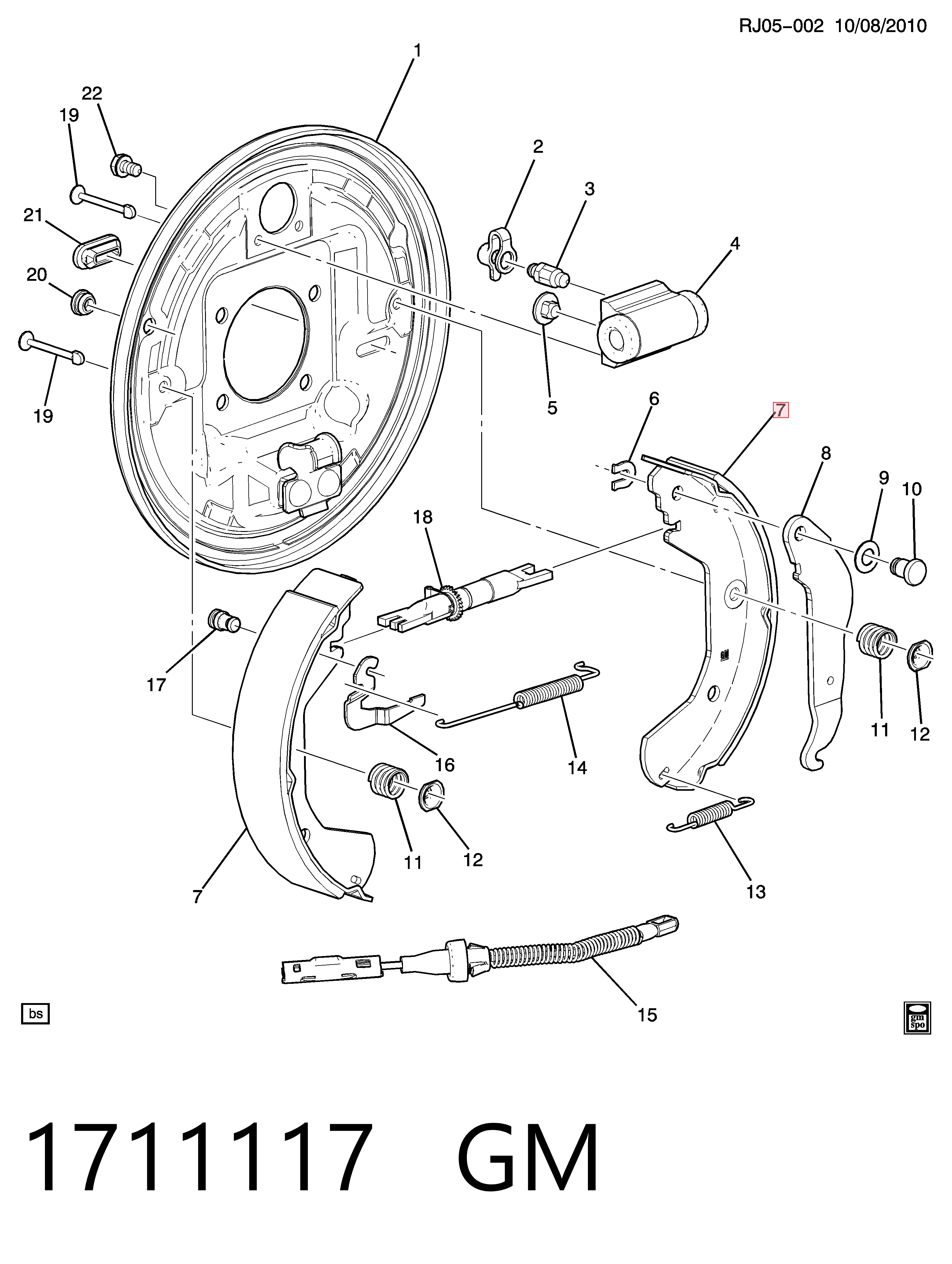 Купить 986487924 Bosch Задние барабанные тормозные колодки