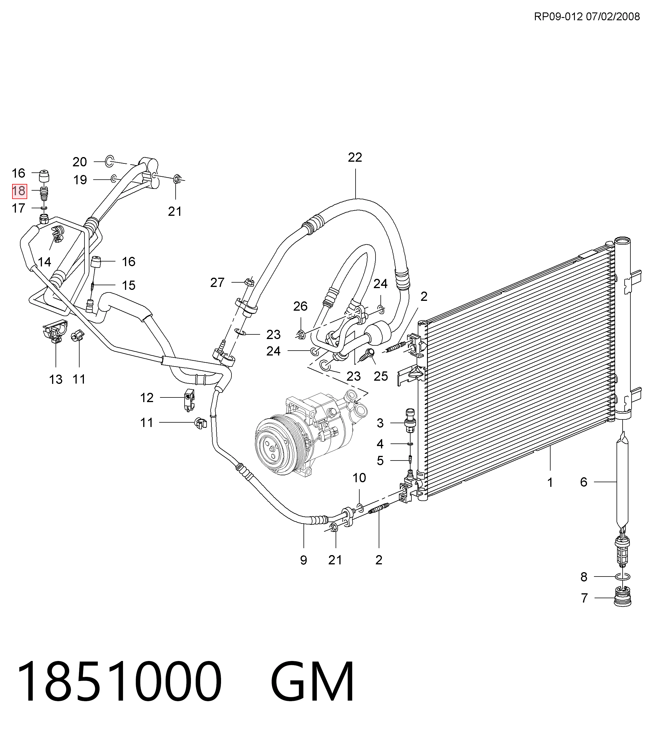13277003 Peugeot/Citroen Клапан заправки кондиционера
