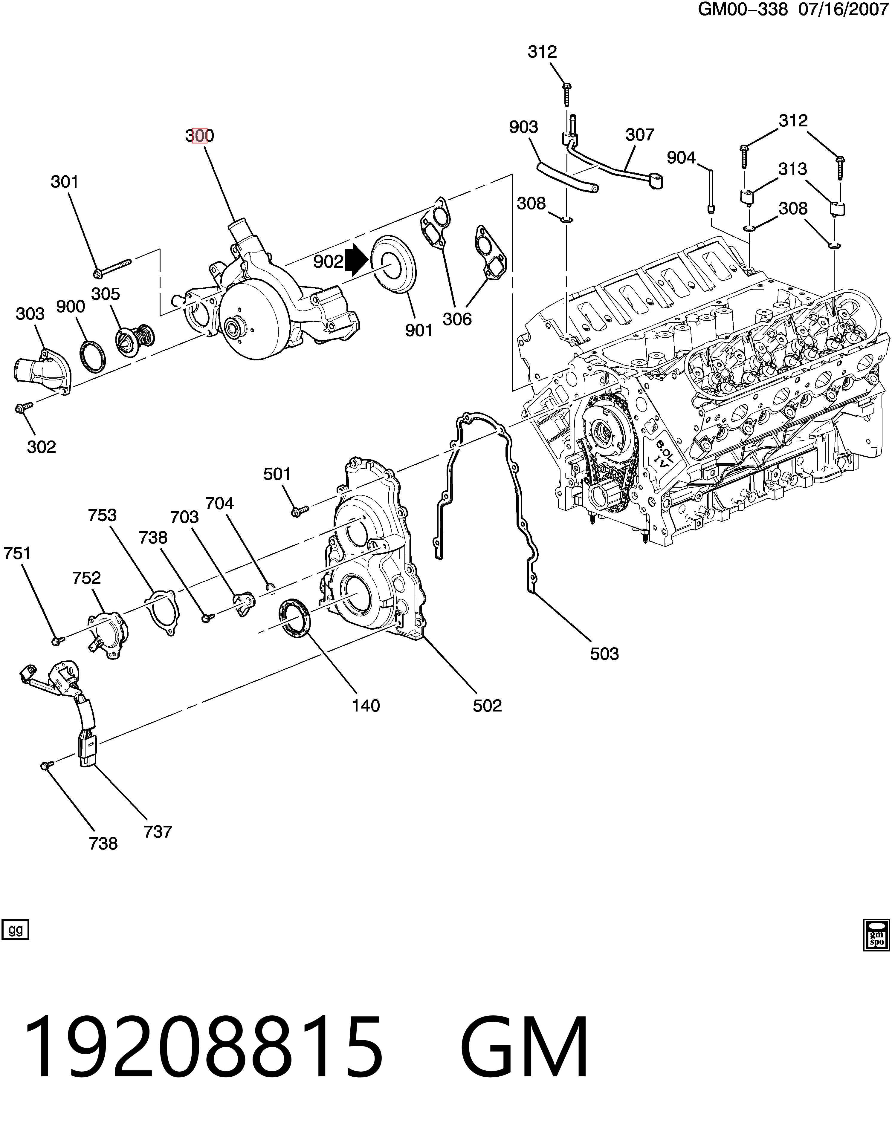 Помпа Cadillac Escalade 3