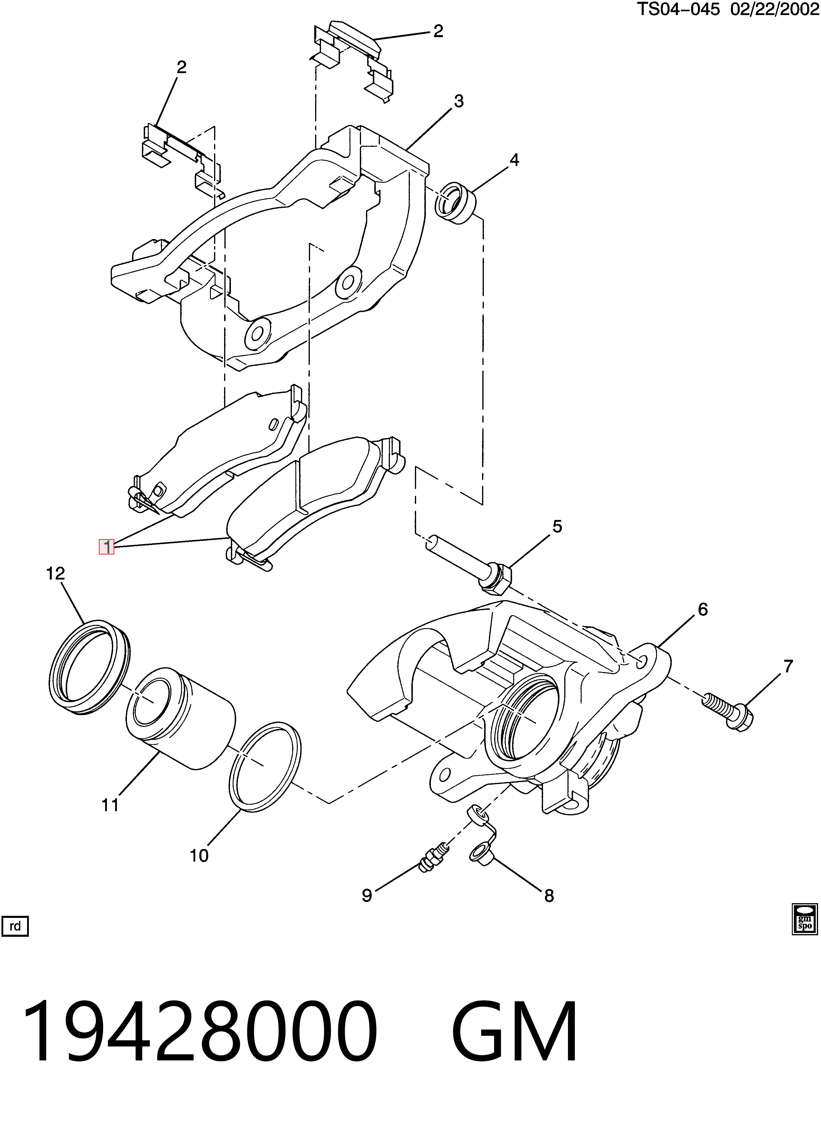 Задние тормозные колодки 25997338 Opel