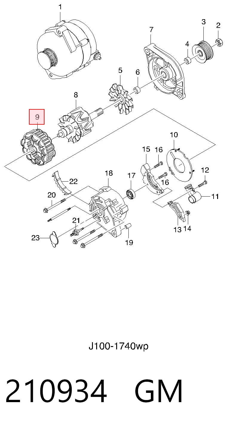 210934 General Motors Статор генератора