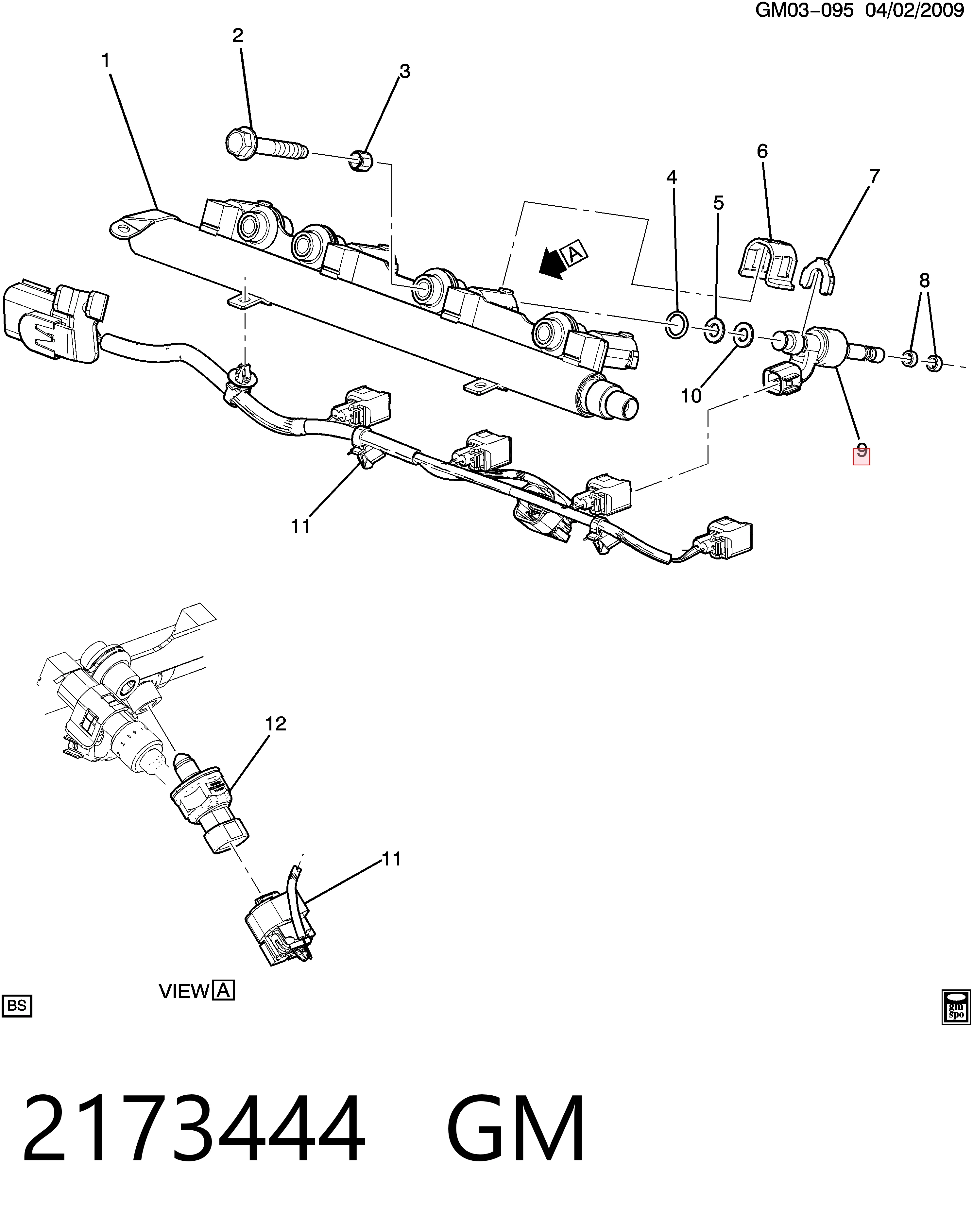 2173444 General Motors Топливные форсунки