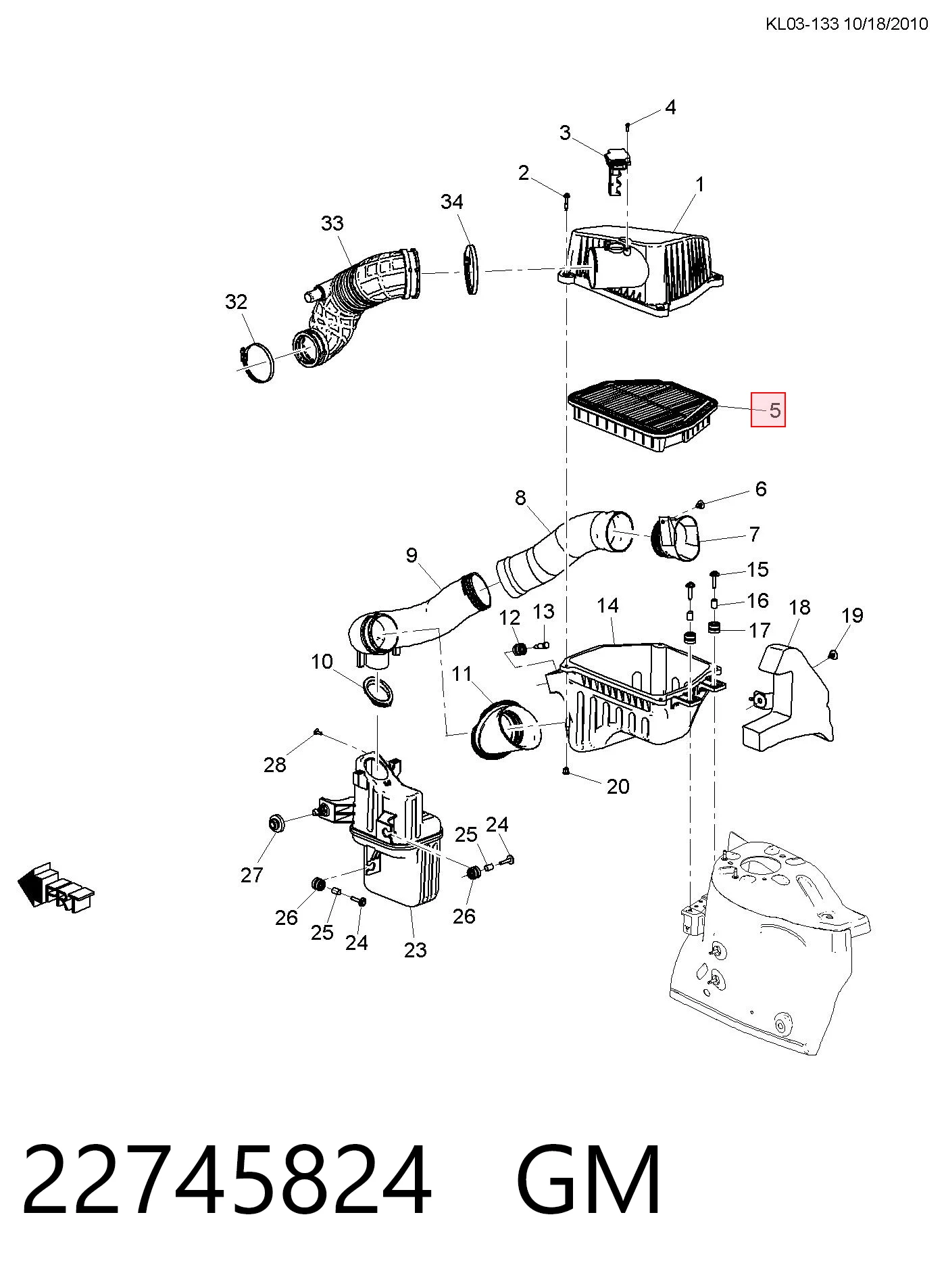 Элемент воздушного фильтра Opel Antara A внедорожник (L07) (2006 - 2017) цена, от 16.38 USD