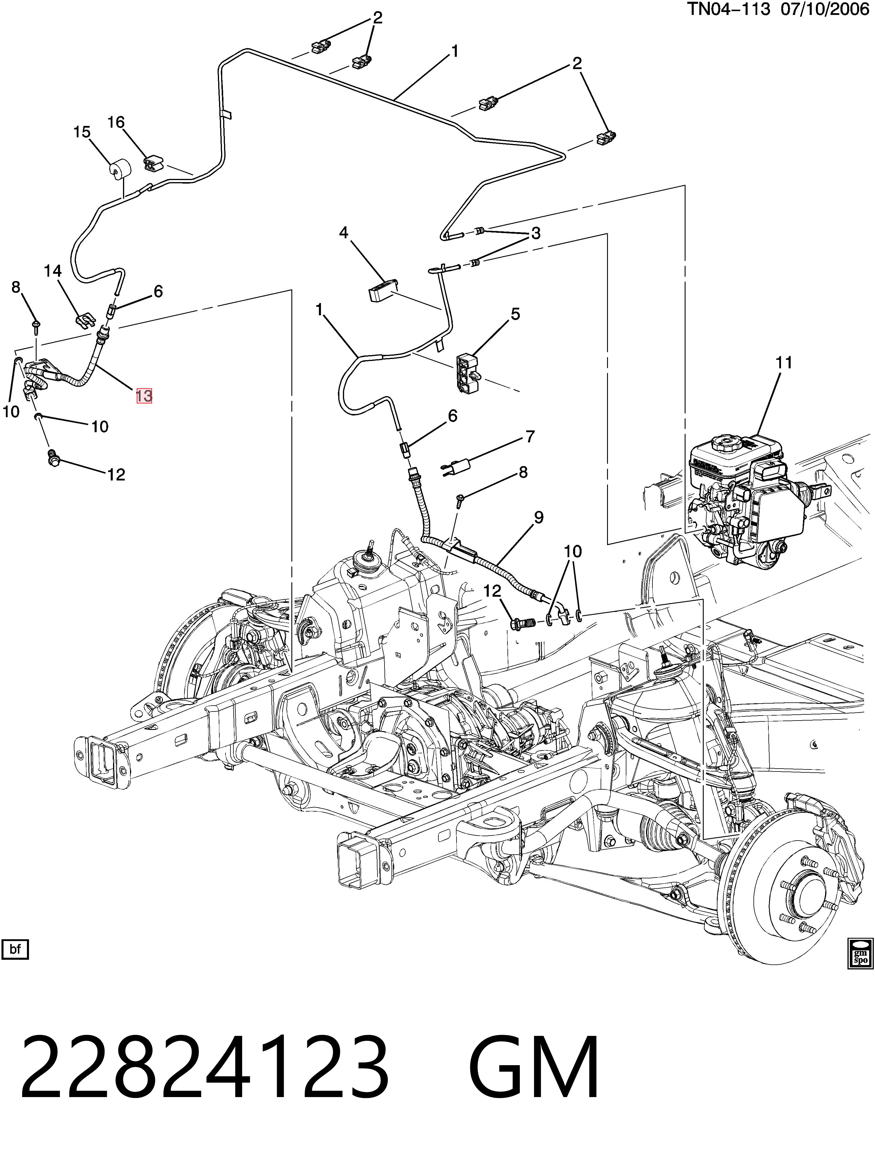 15869085 Opel Шланг тормозной передний правый