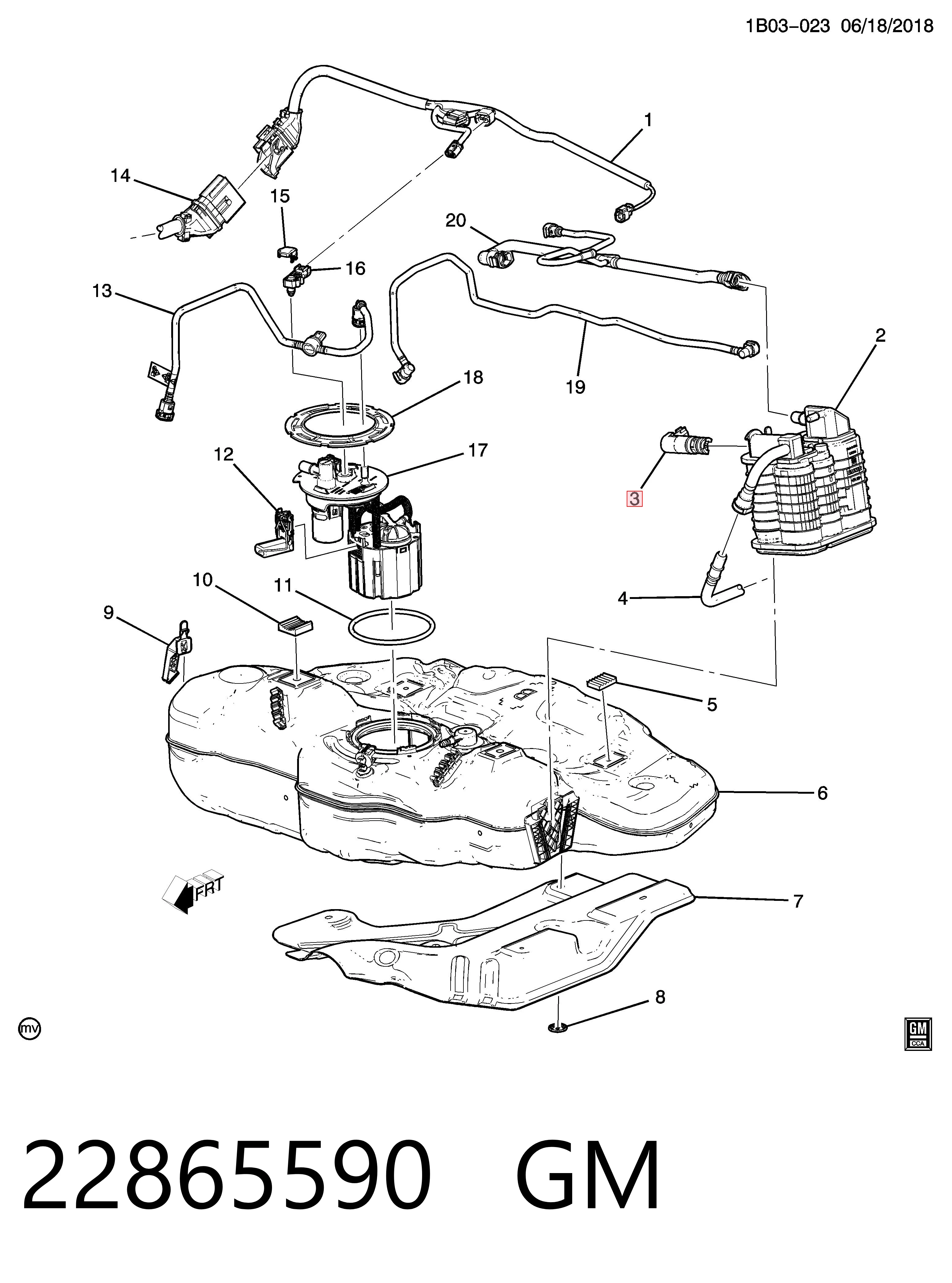 22865590 General Motors Клапан абсорбера