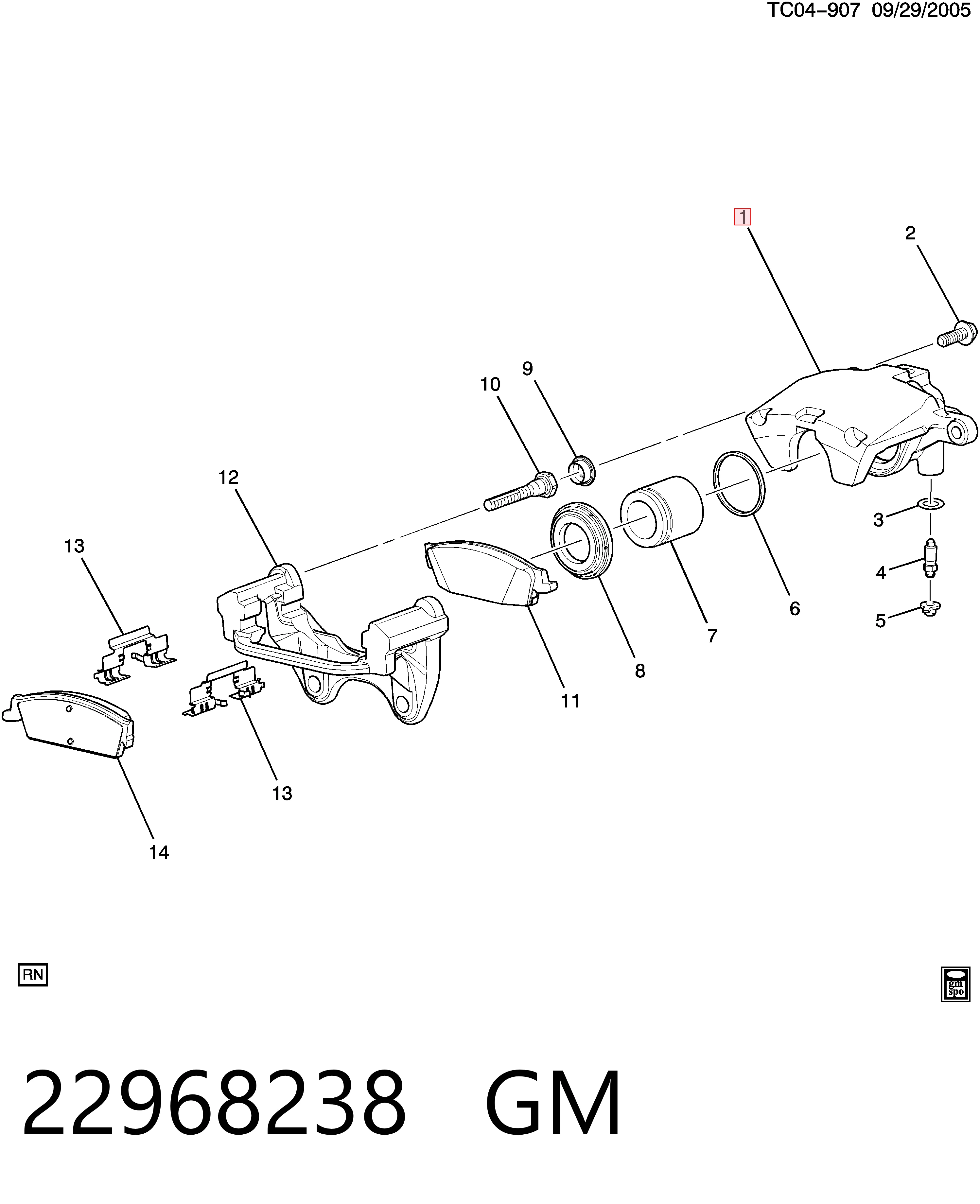 Задний левый суппорт Cadillac Escalade III внедорожник (GMT 900) (2006 - 2014) цена, от 134.30 USD