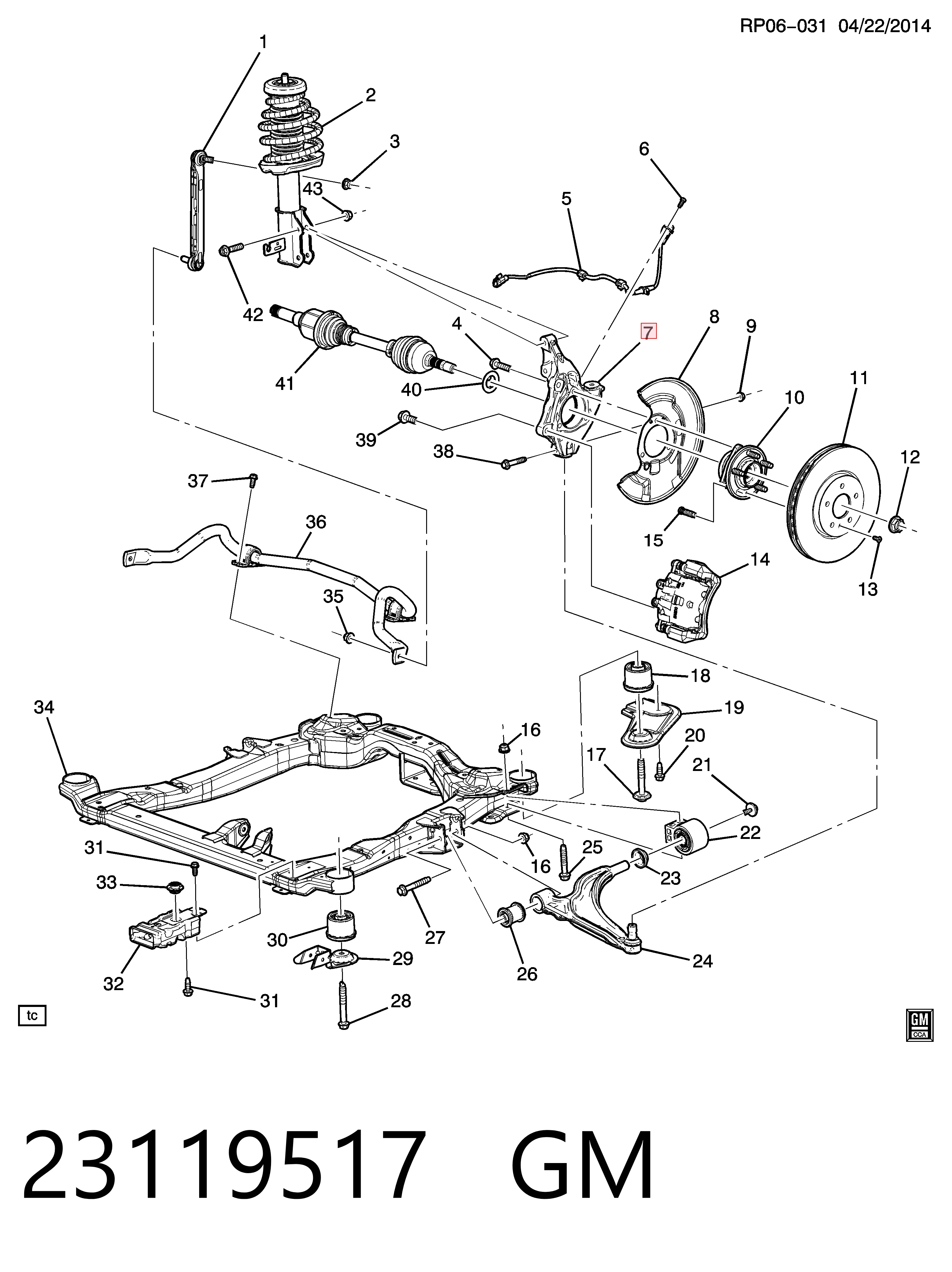 Купить 308068 Opel Цапфа поворотная левая