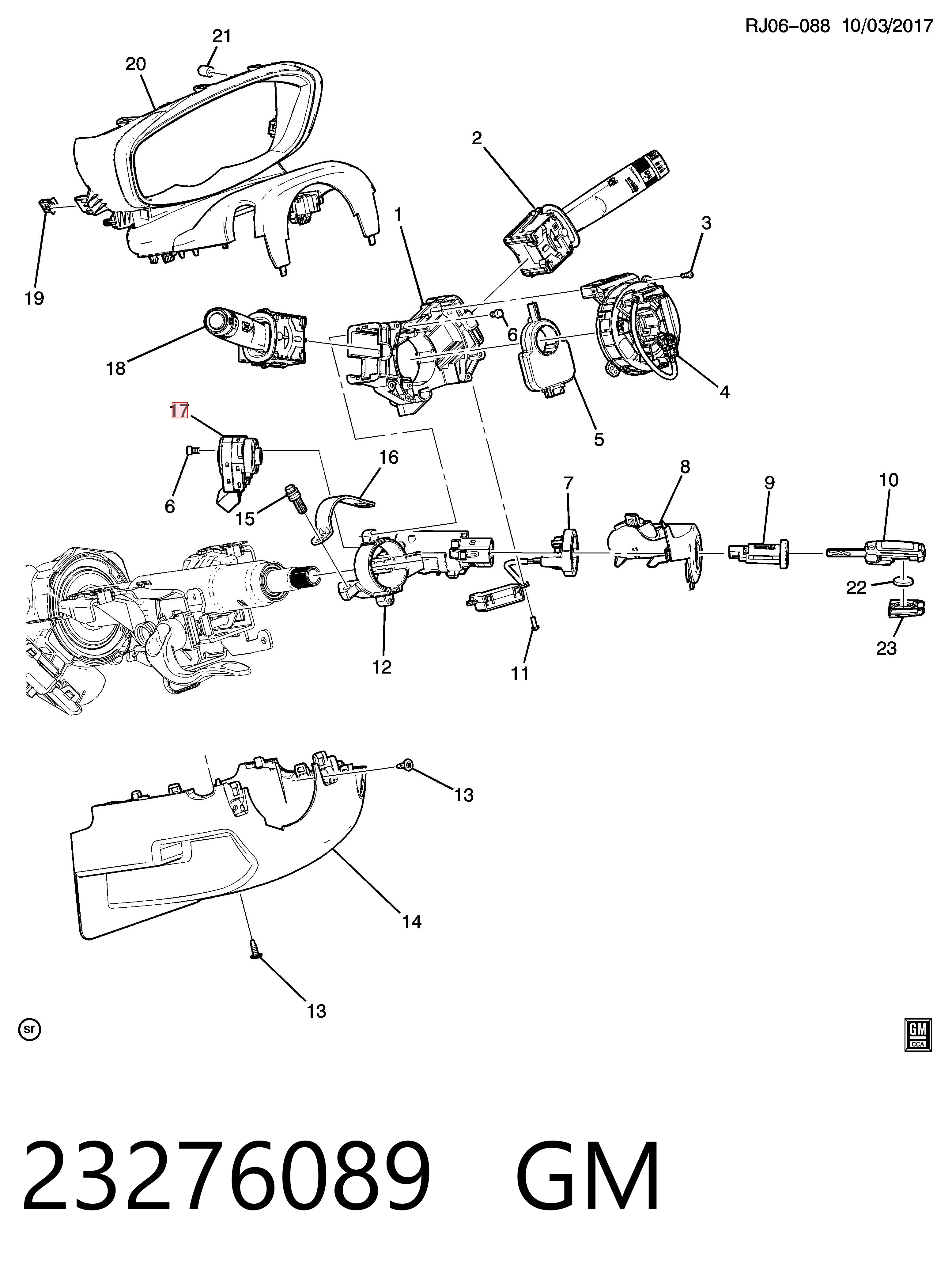 23276089 General Motors Контакты замка зажигания