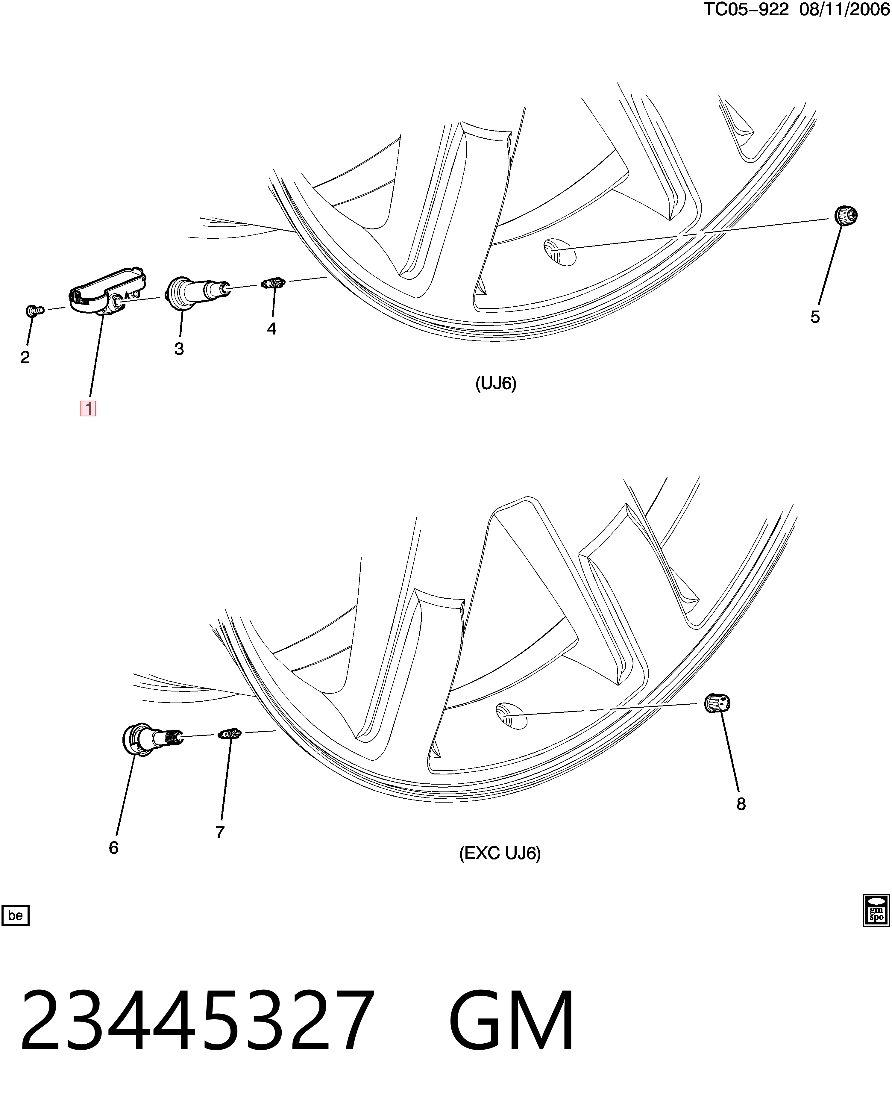 Датчик шин Opel 23445327 цена, от 23.96 USD