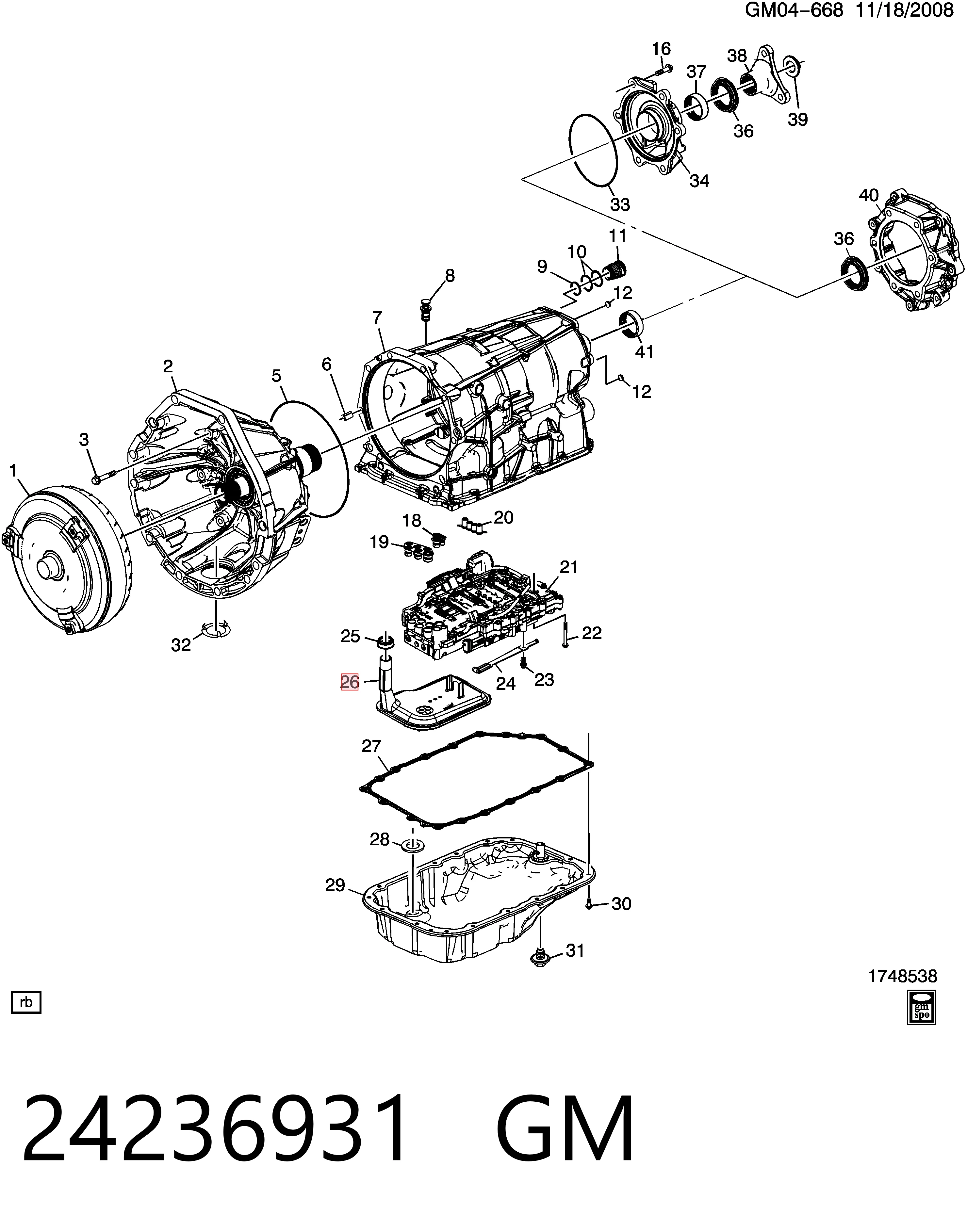  Фильтр АКПП Cadillac Escalade 3