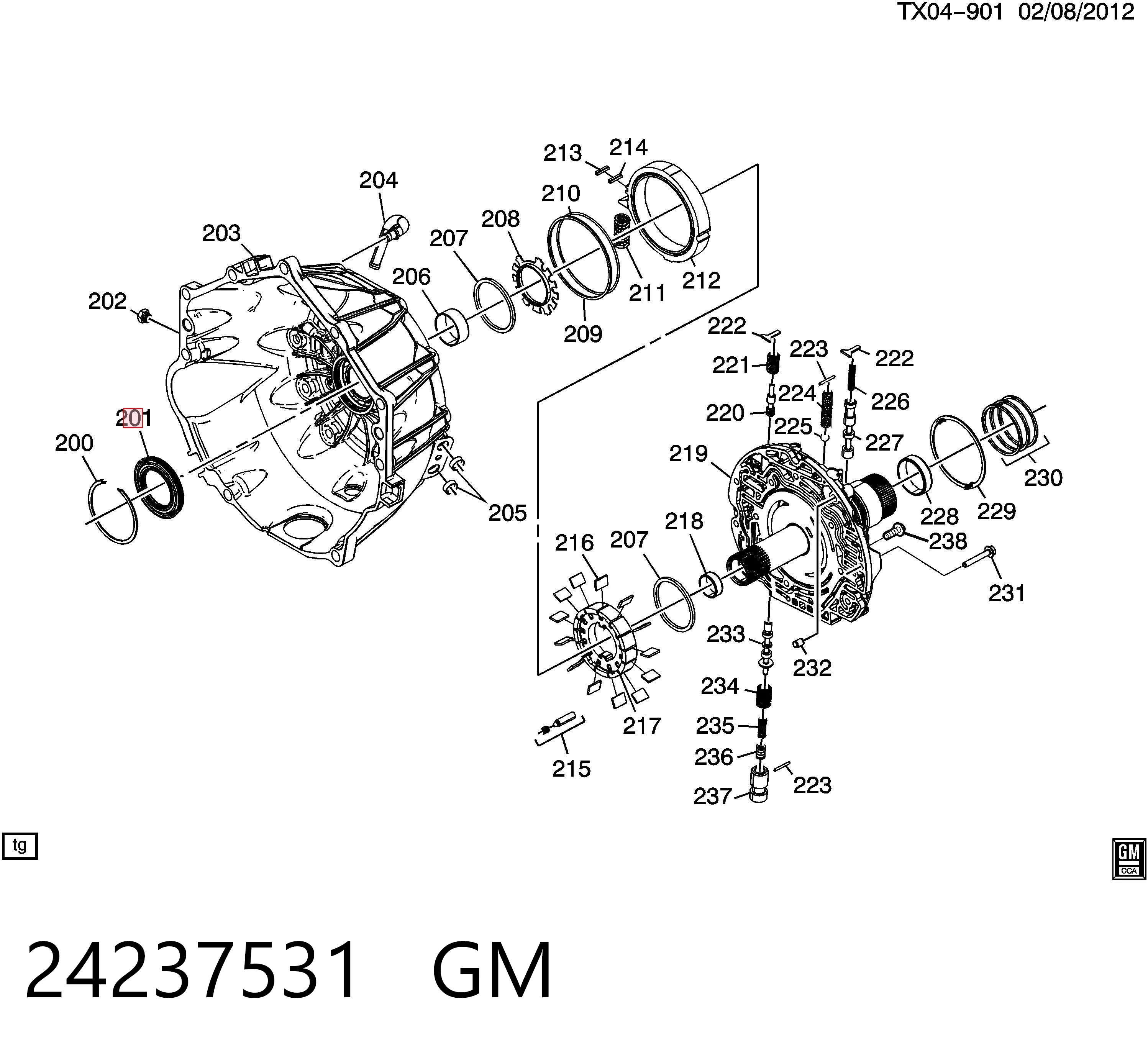 24237531 General Motors Сальник масляного насоса