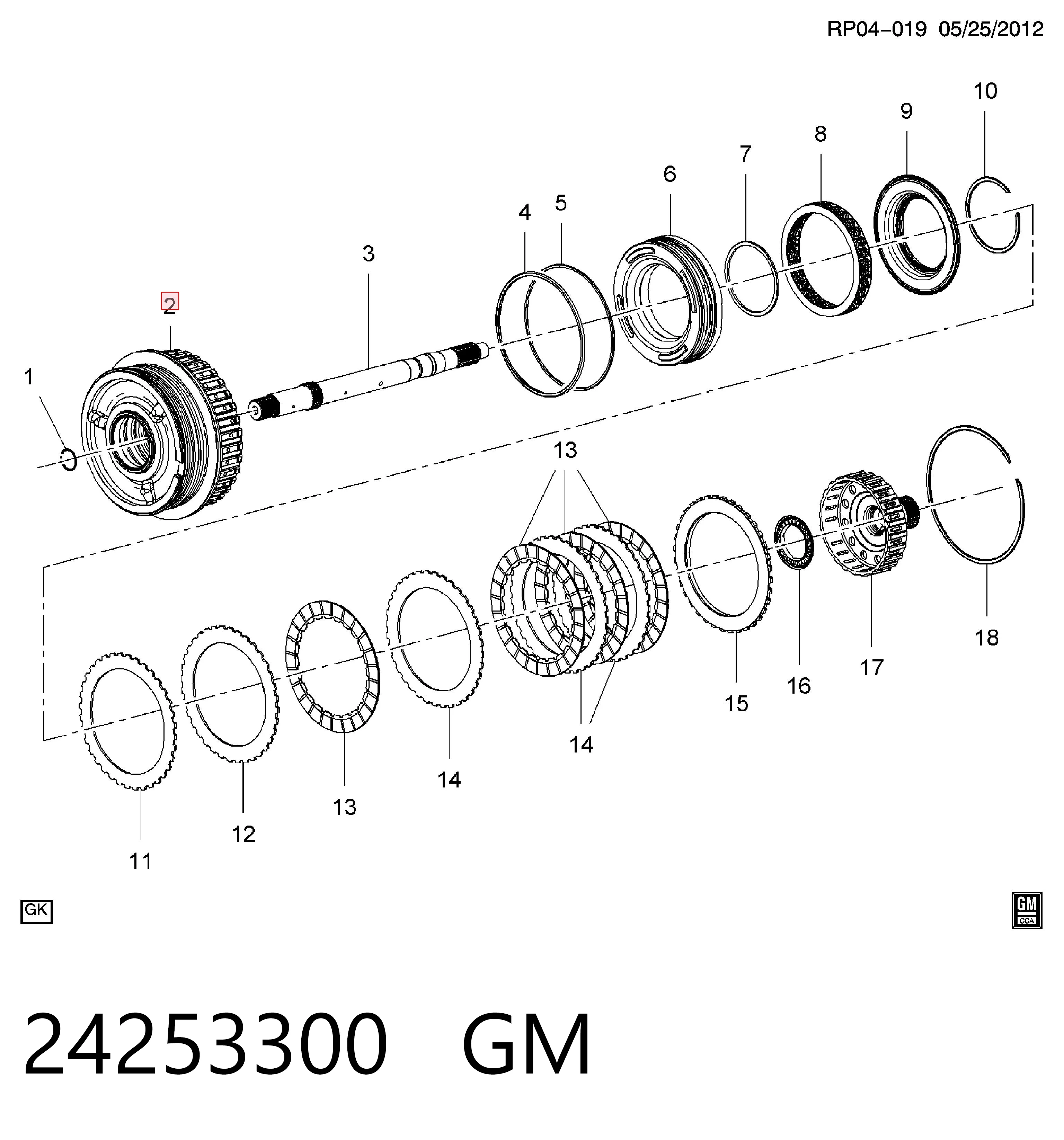 24253300 General Motors Барабан автомата