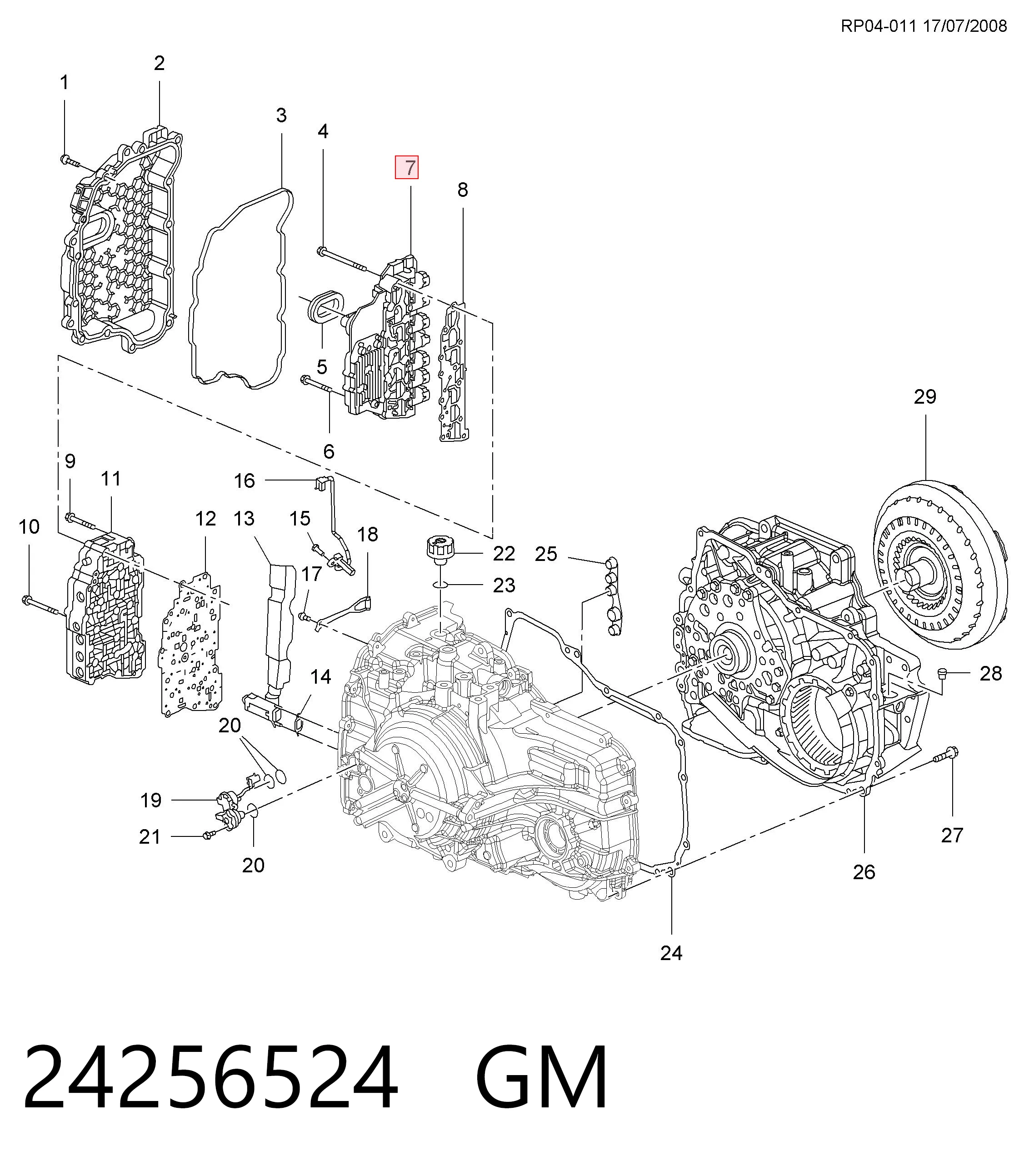 24256524 General Motors Блок клапанов АКПП
