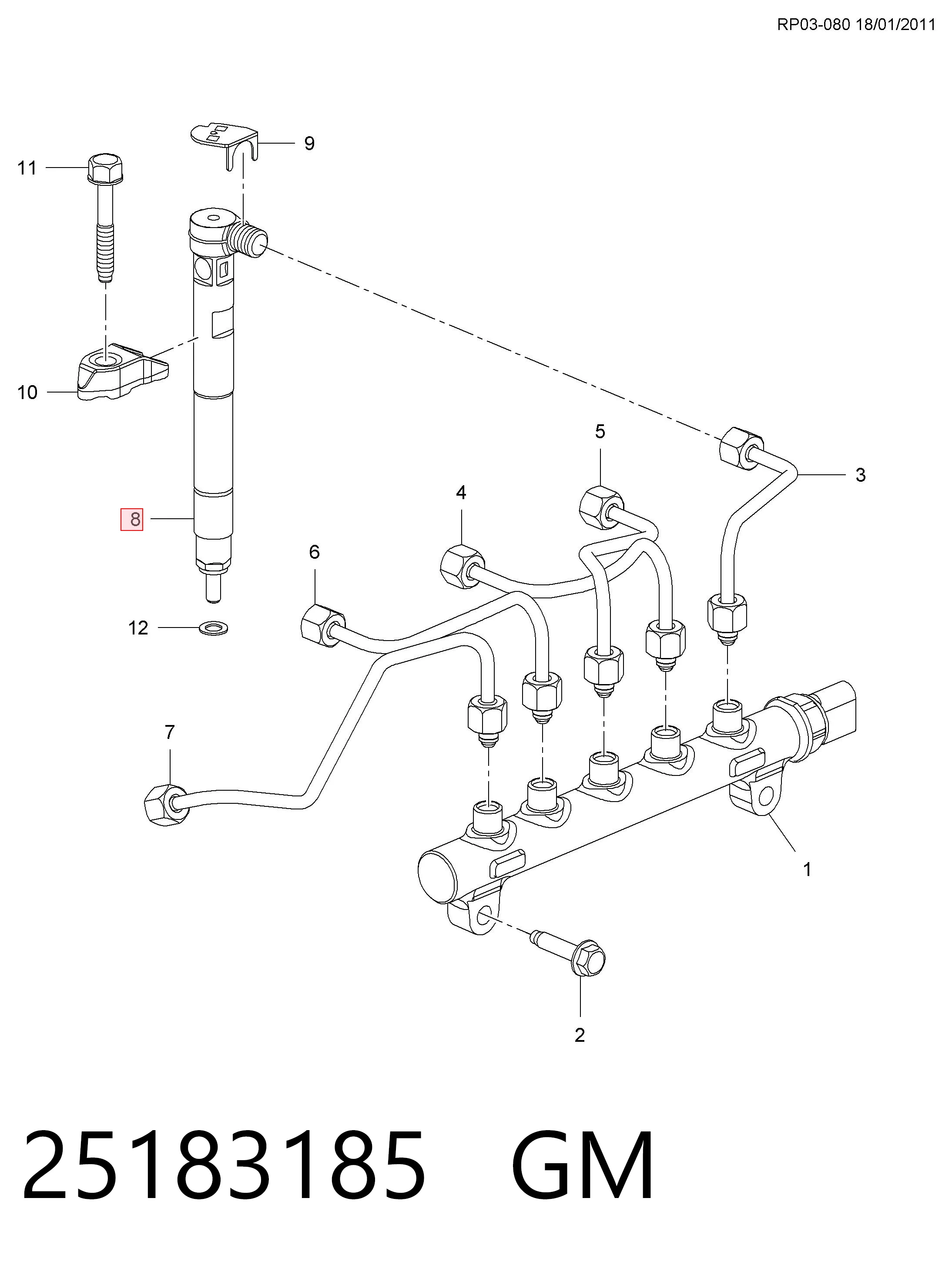 25183185 General Motors Топливные форсунки