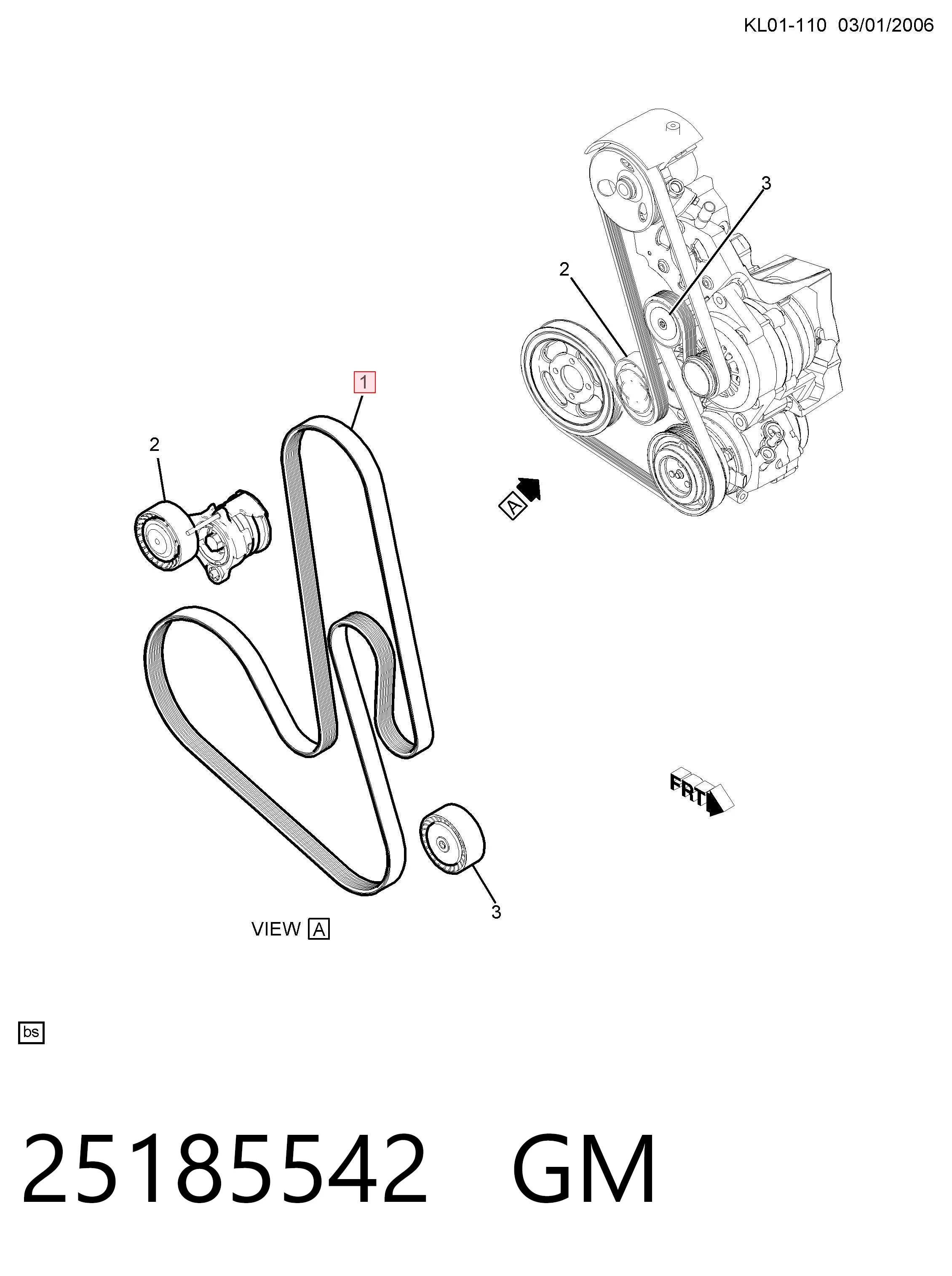 Купить 25185542 Opel Ремень генератора