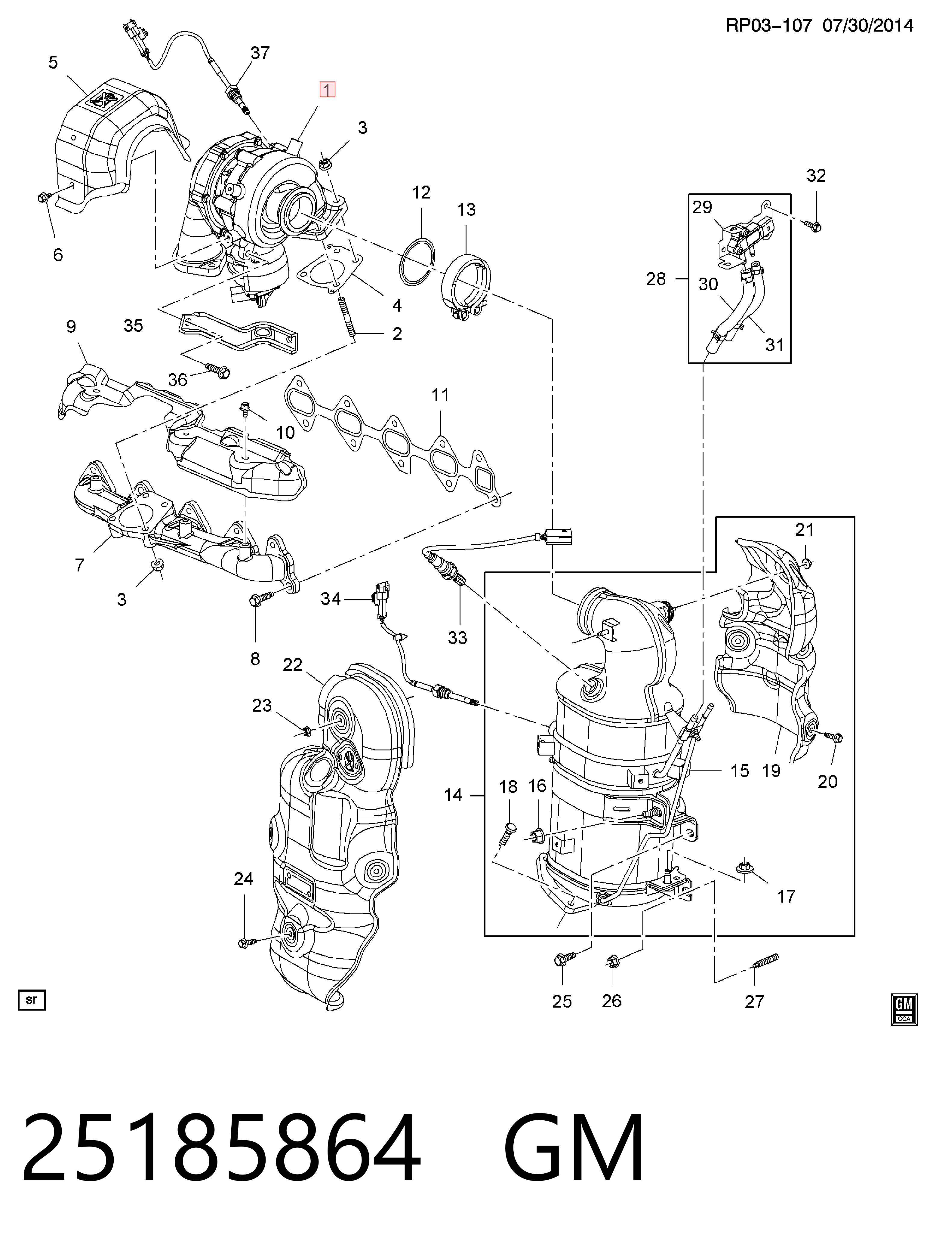 25187703 Opel Турбонаддув