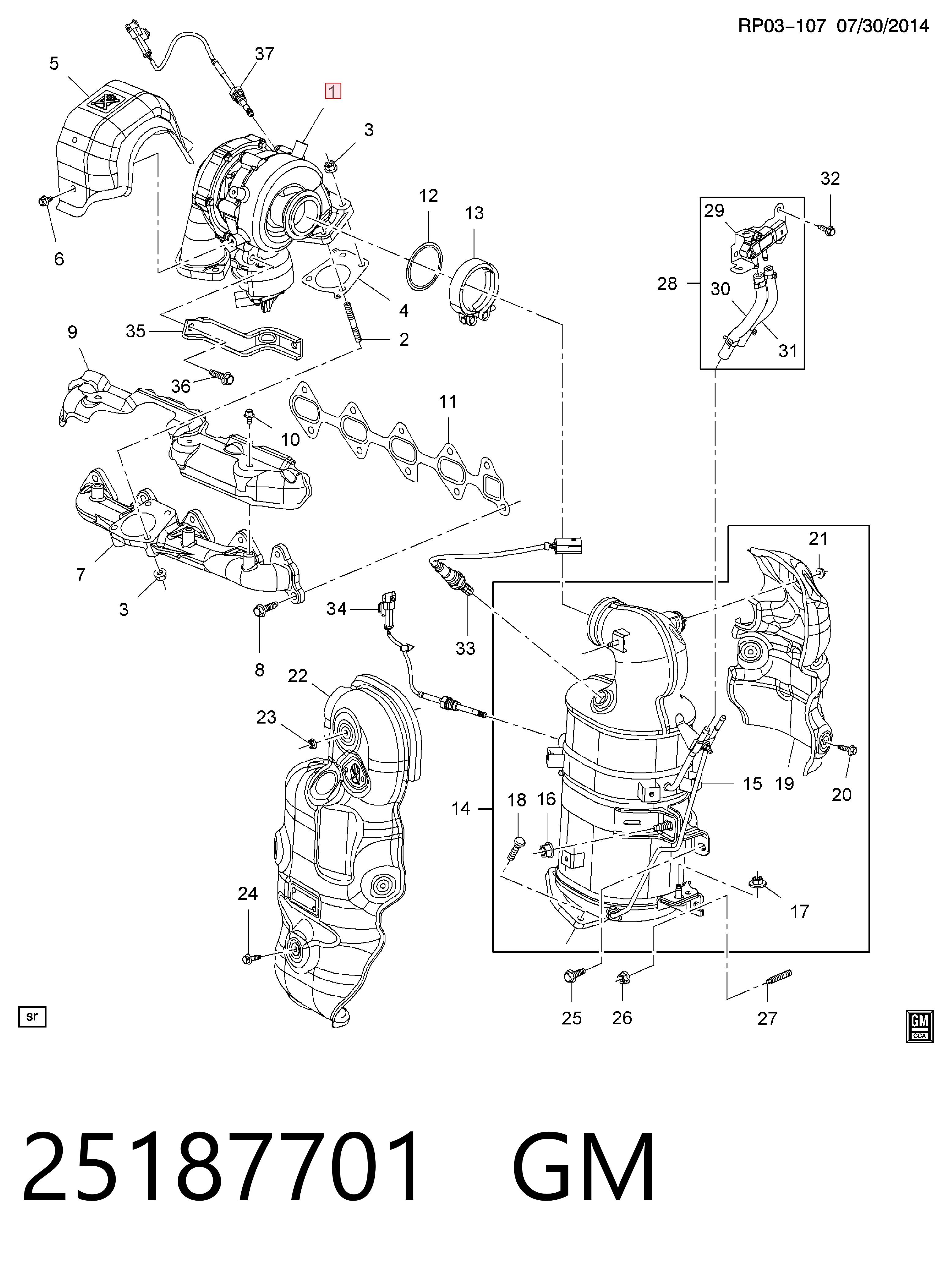 Купить 25187703 Opel Турбоком