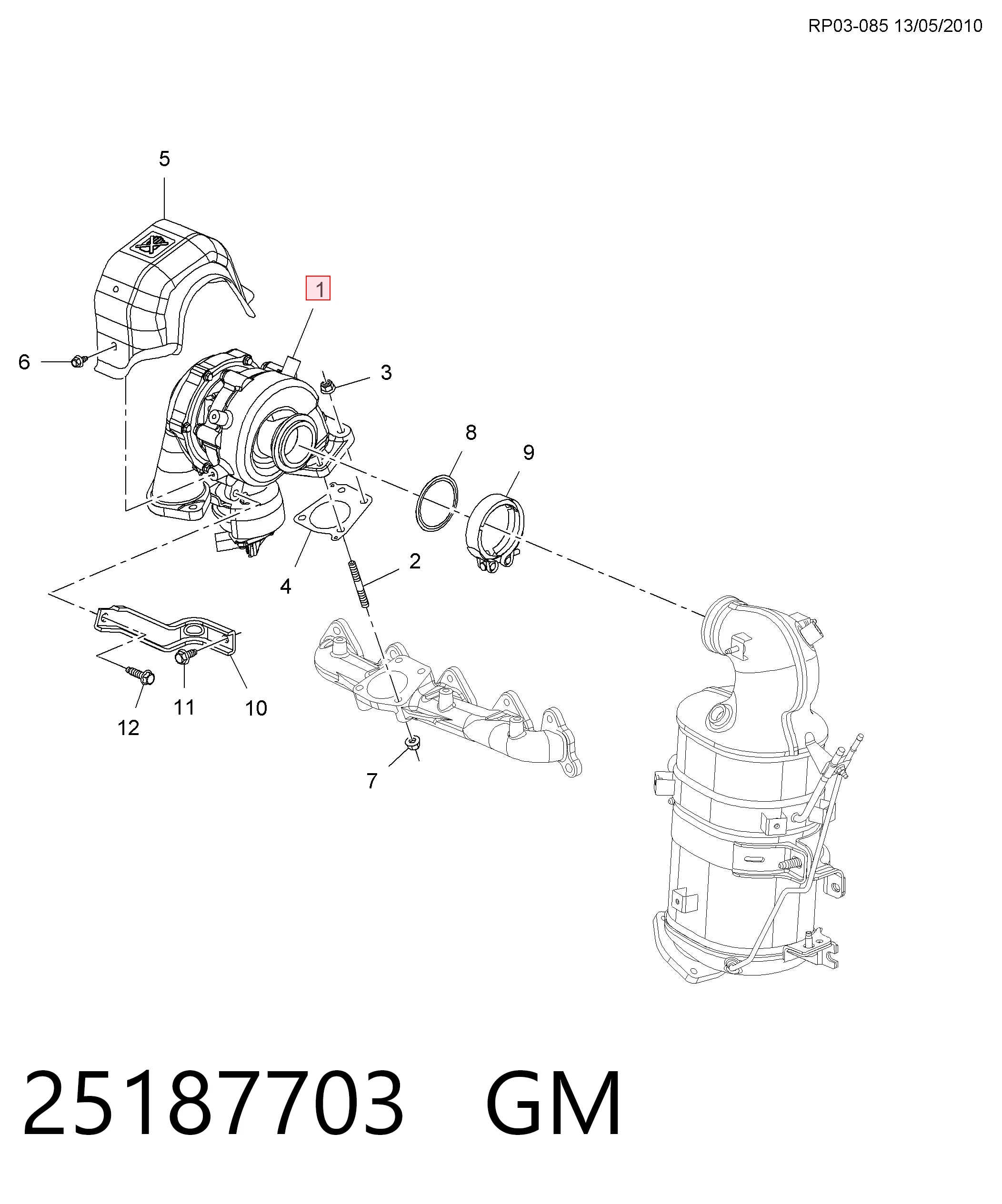 Турбина 25187703 Opel