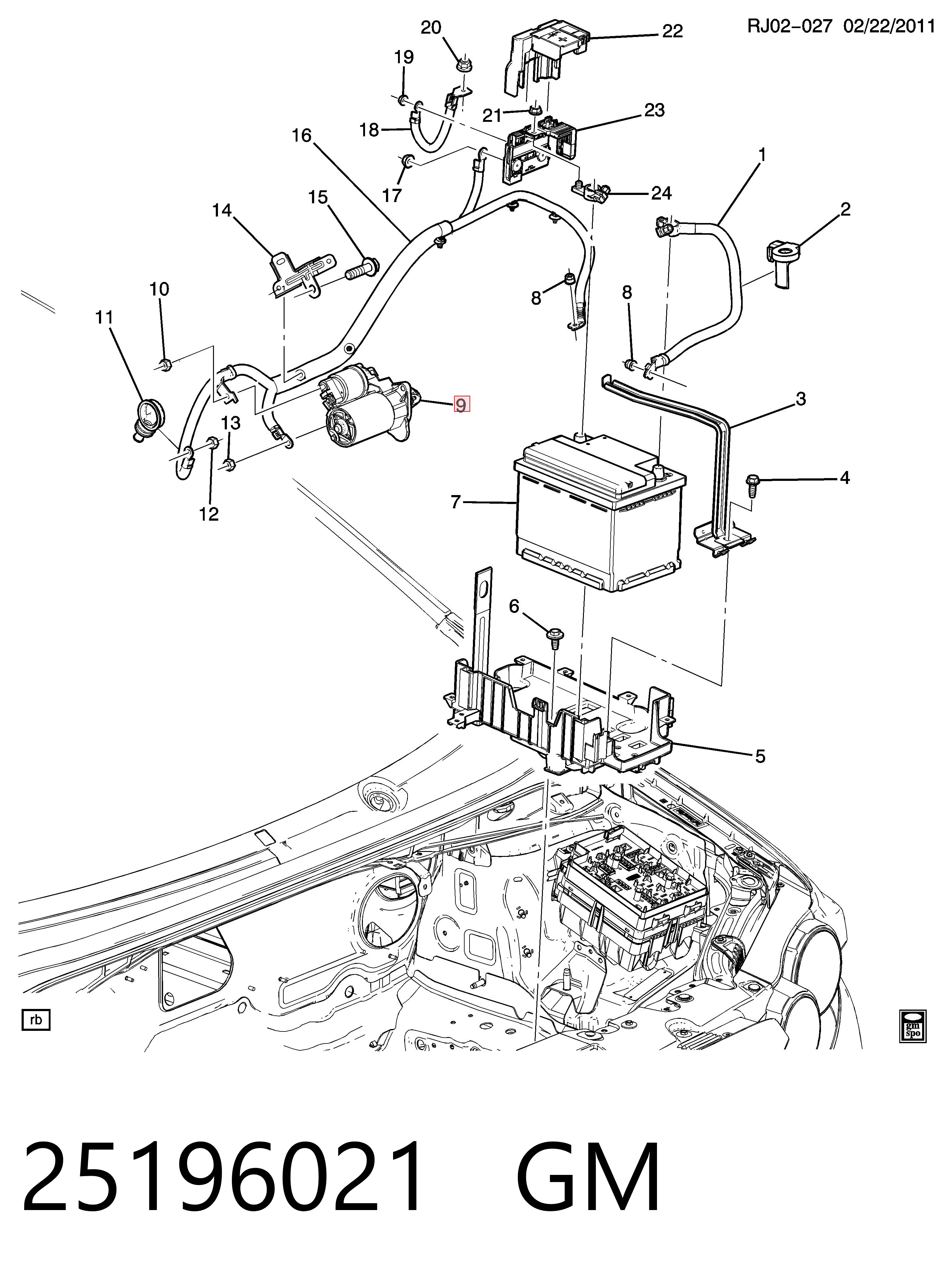 Стартер GM 25196021