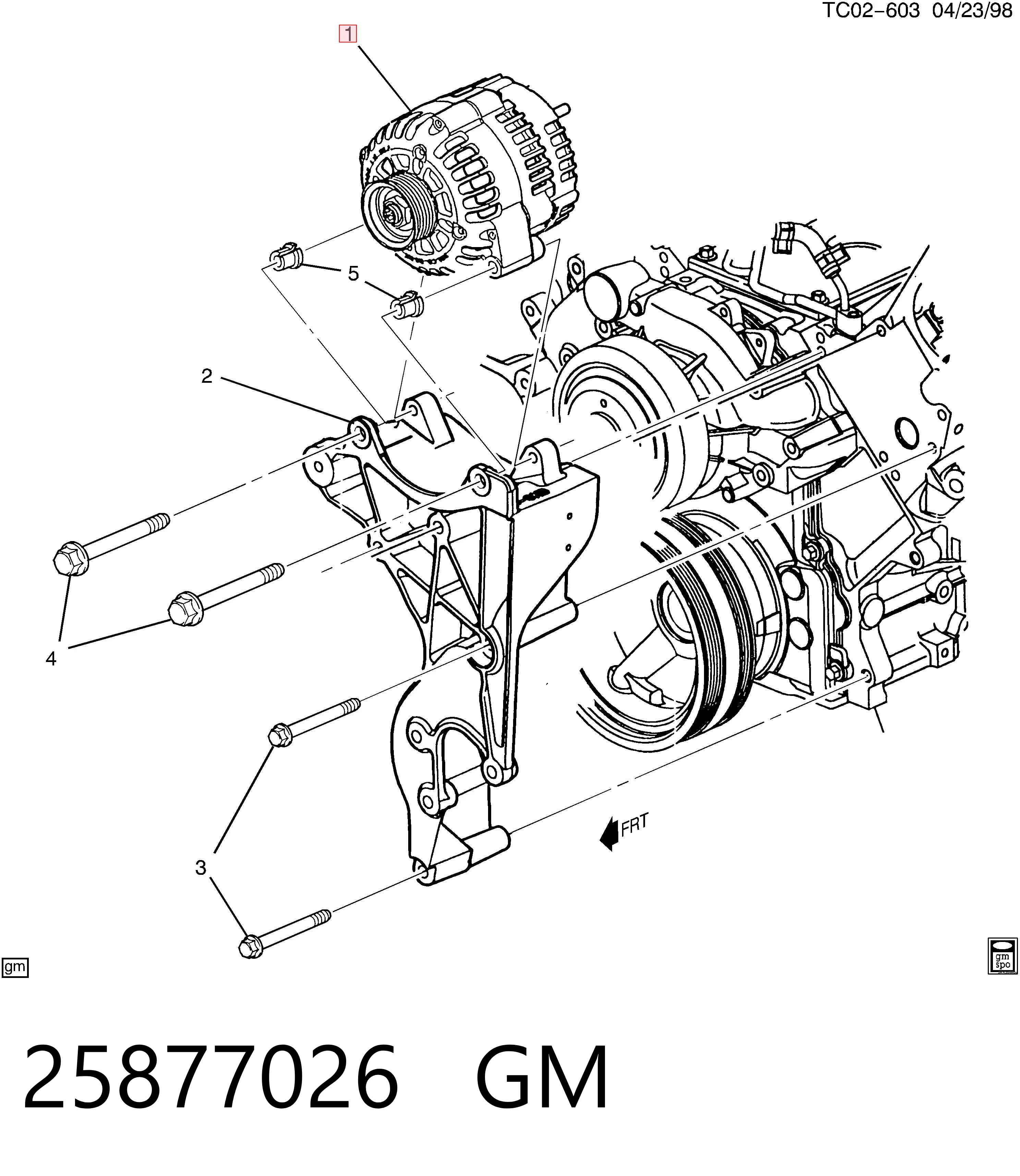 25877026 General Motors Генератор автомобильный