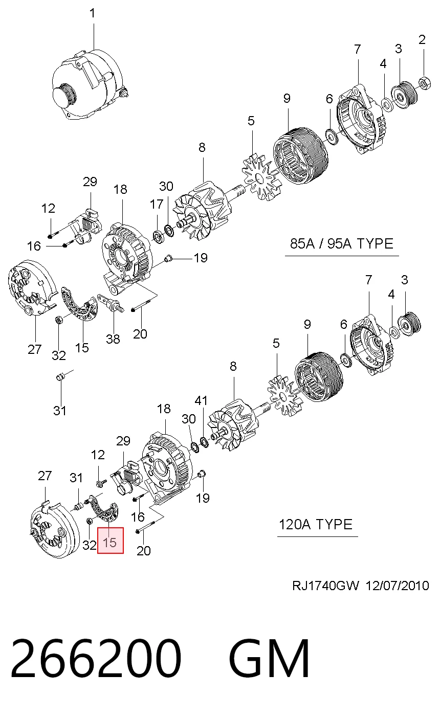 93745586 Opel Выпрямитель генератора