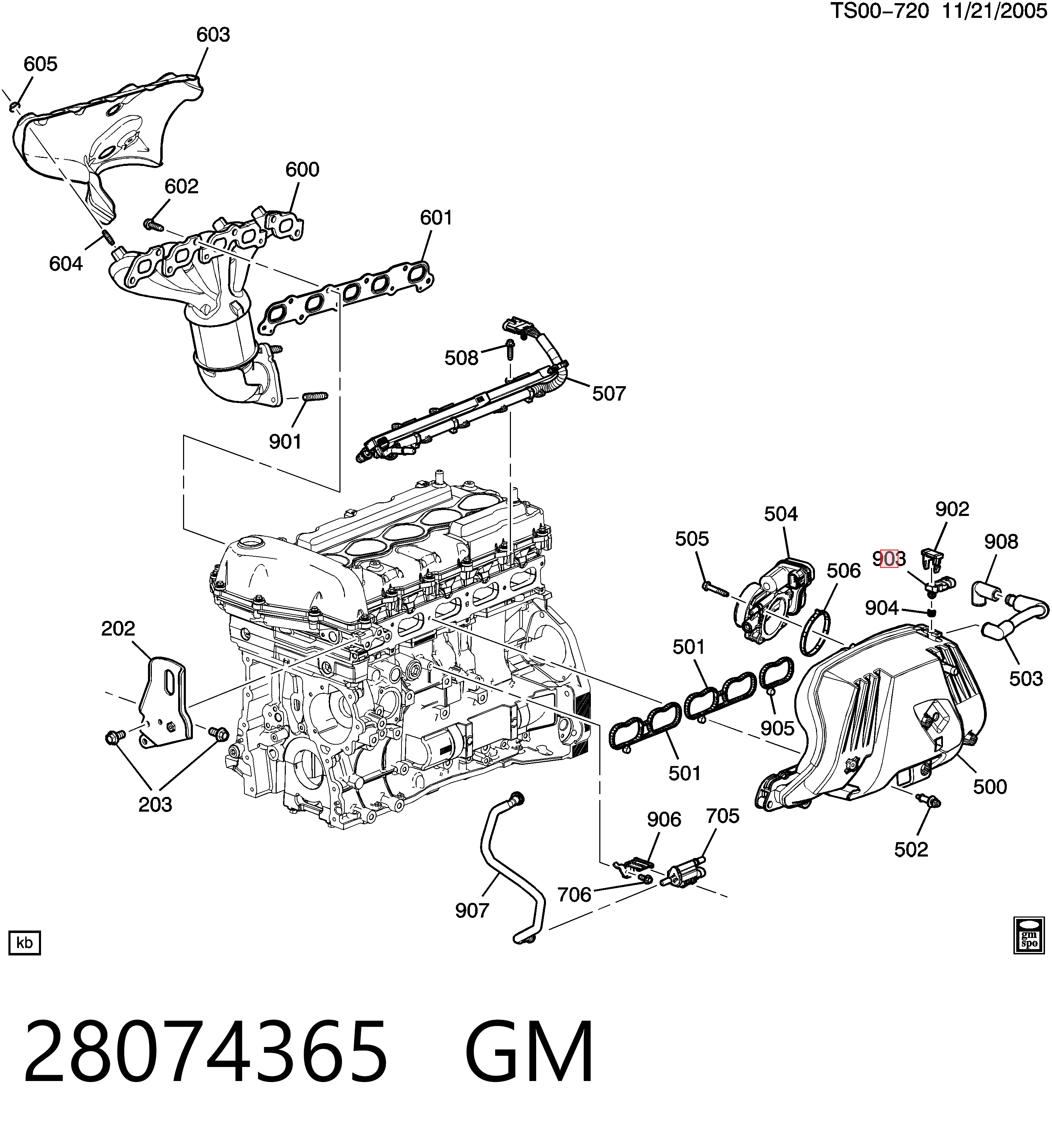 28074365 General Motors Датчик давления воздуха