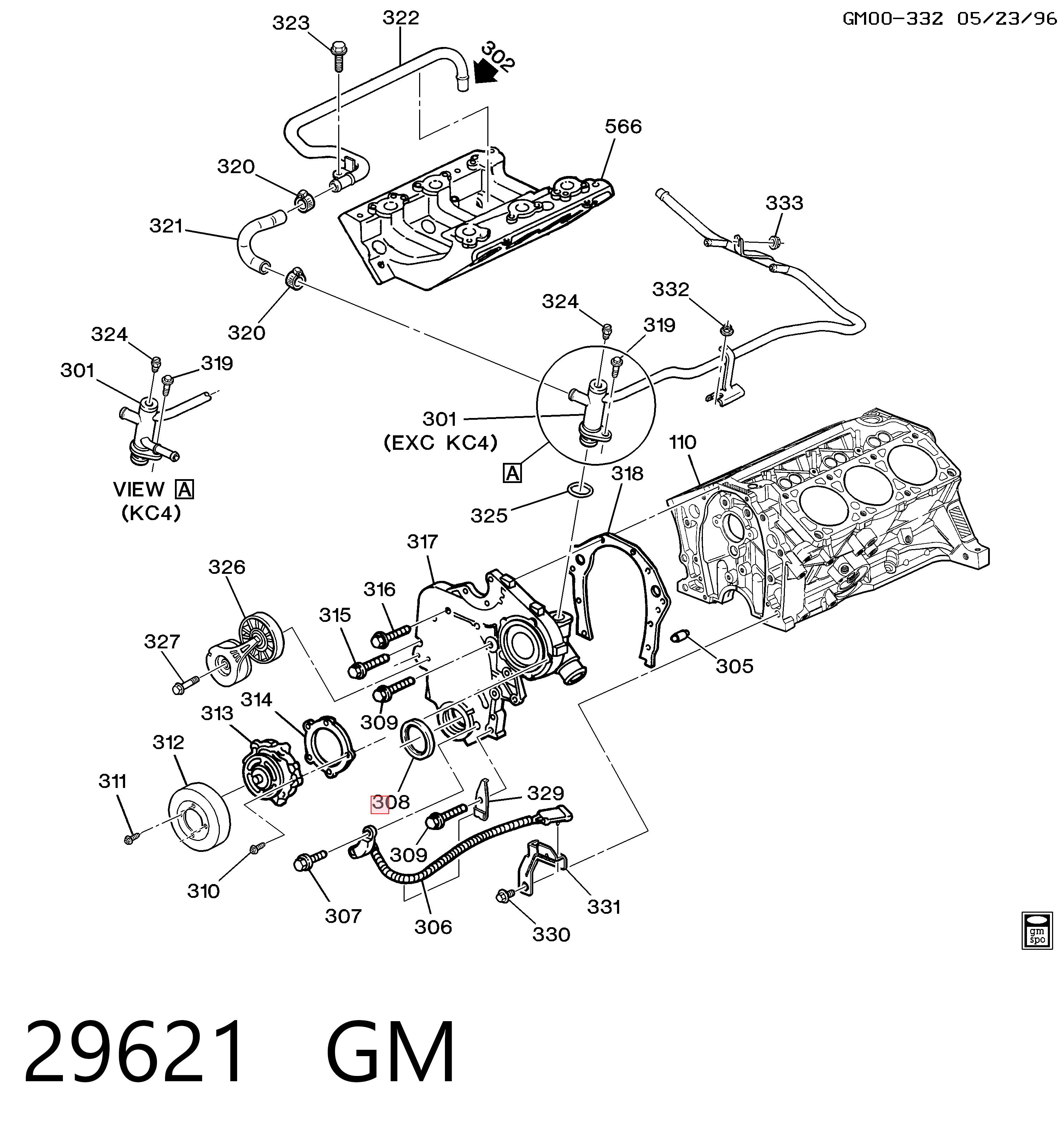 Купить 10128316 Opel Передний сальник коленвала