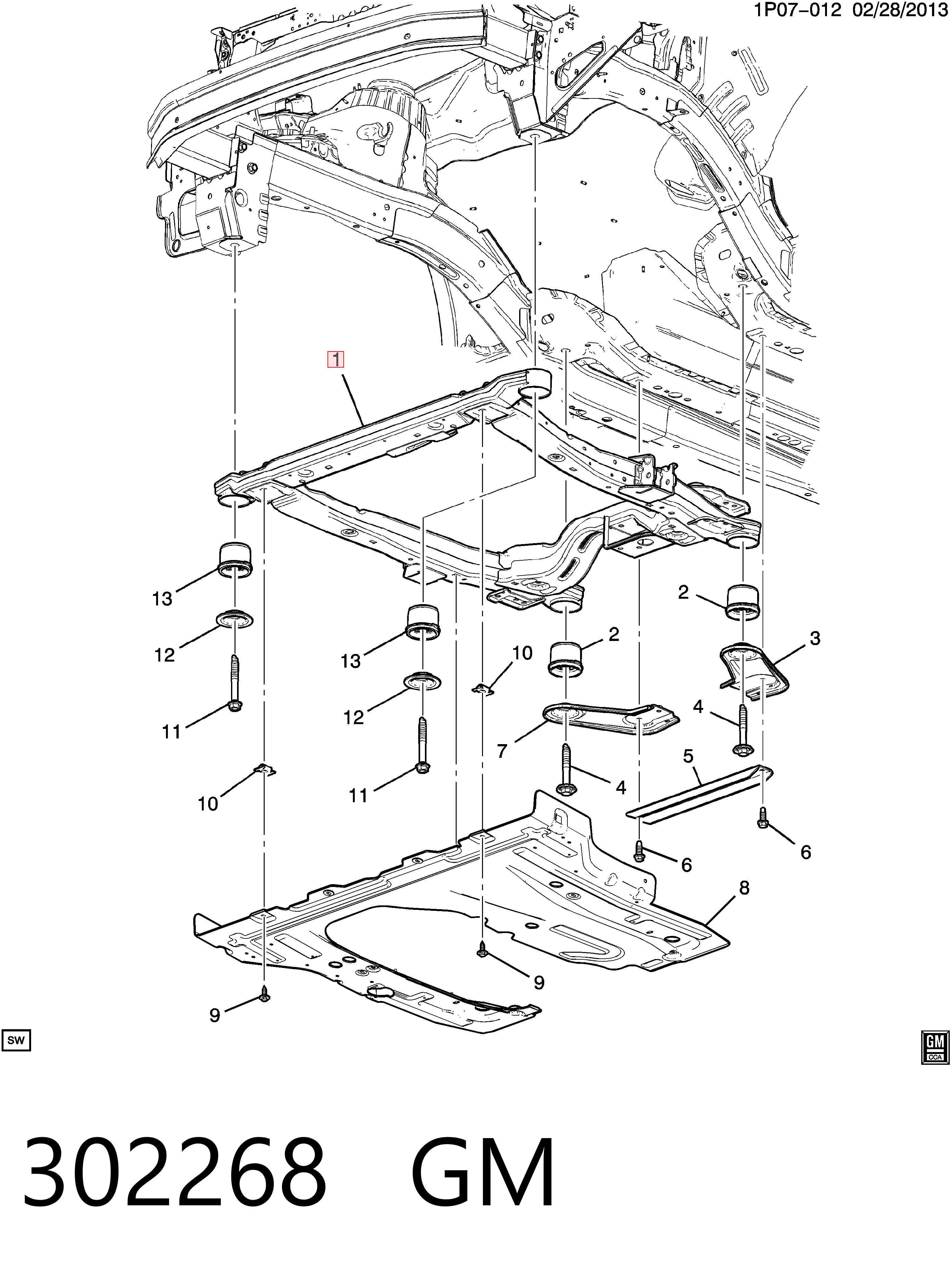 Балка передней подвески Peugeot/Citroen 13470627