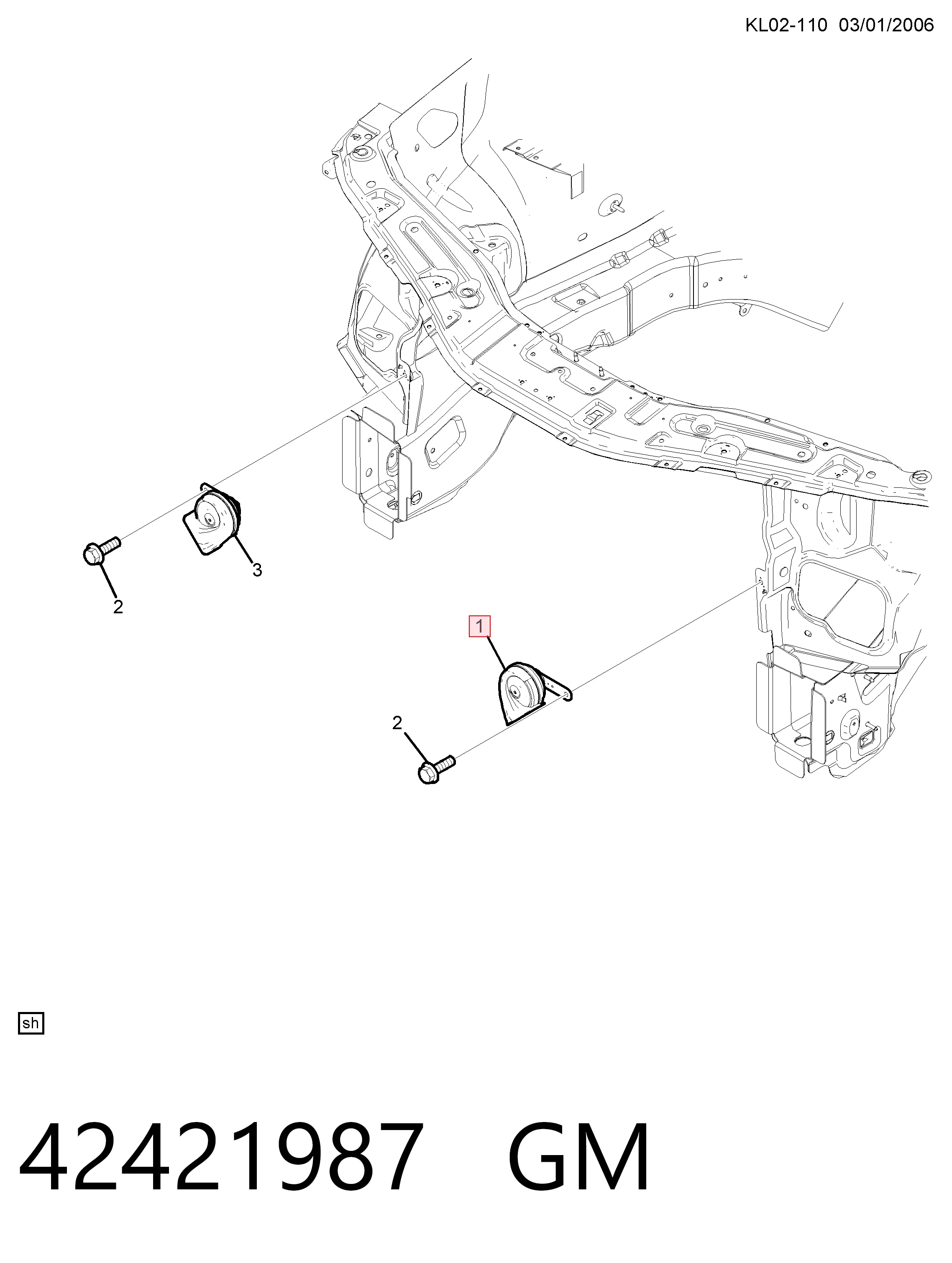 20871599 Opel Клаксон