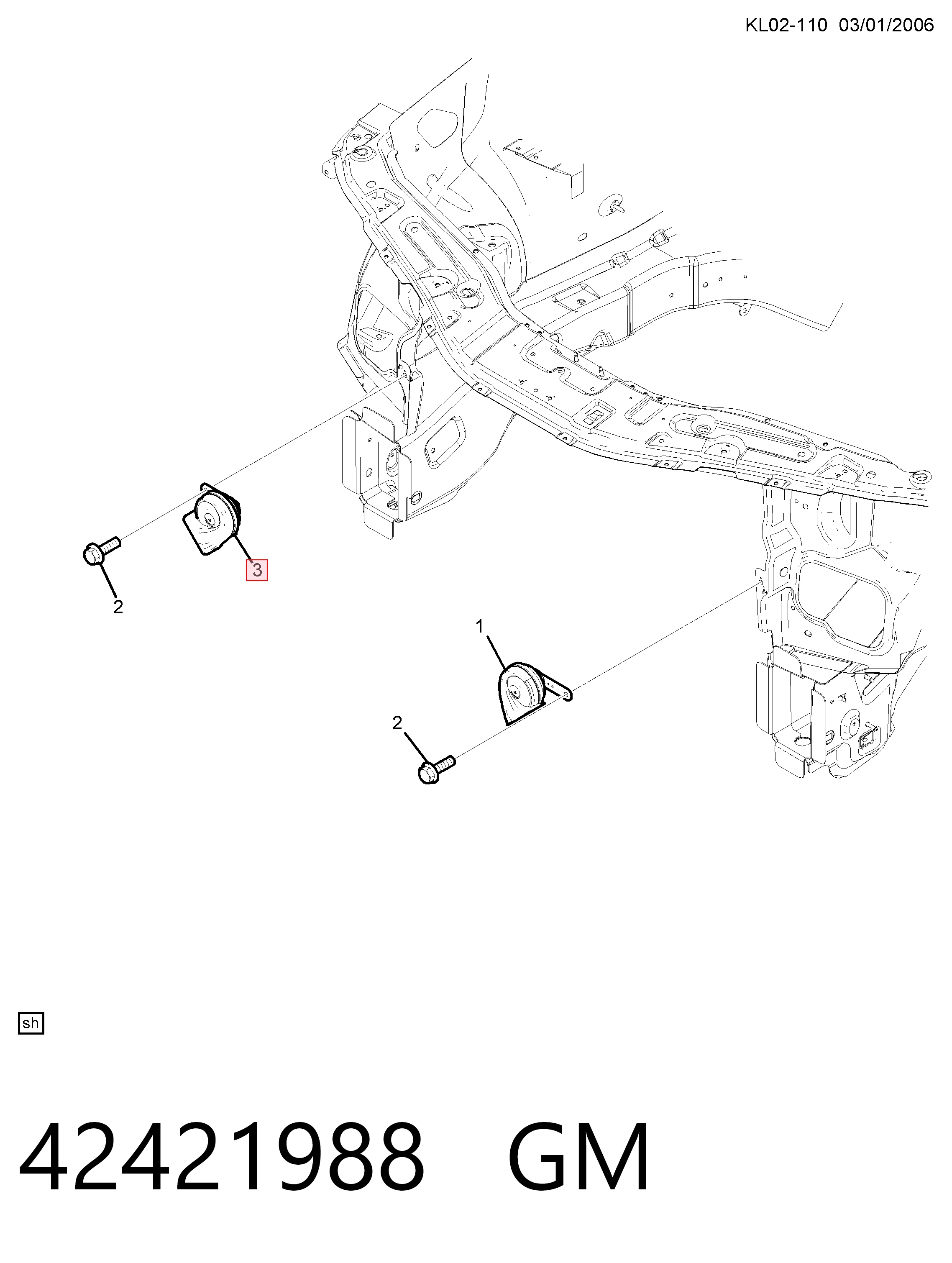 20871598 Opel Клаксон
