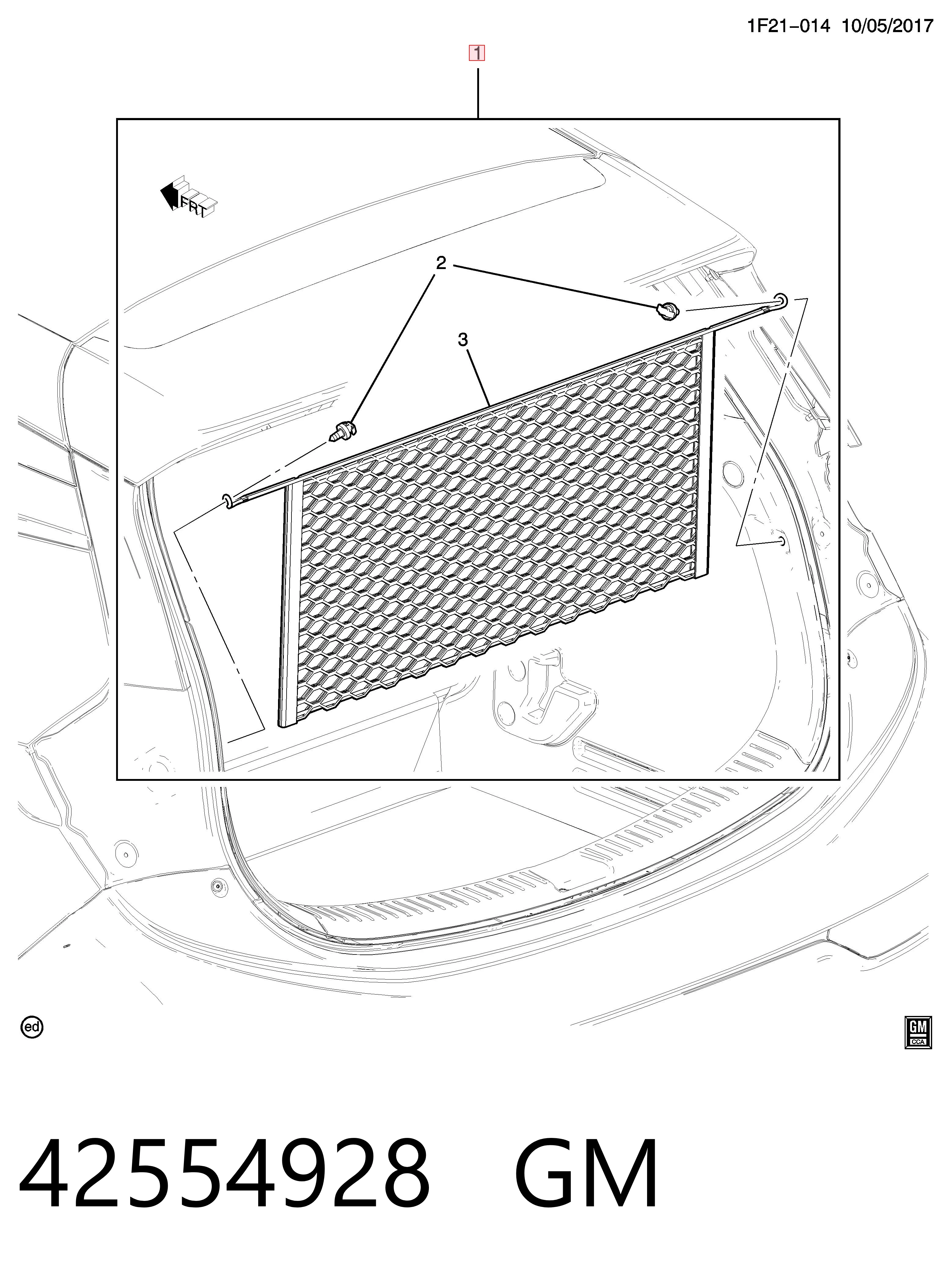 42554928 General Motors Сетка багажника