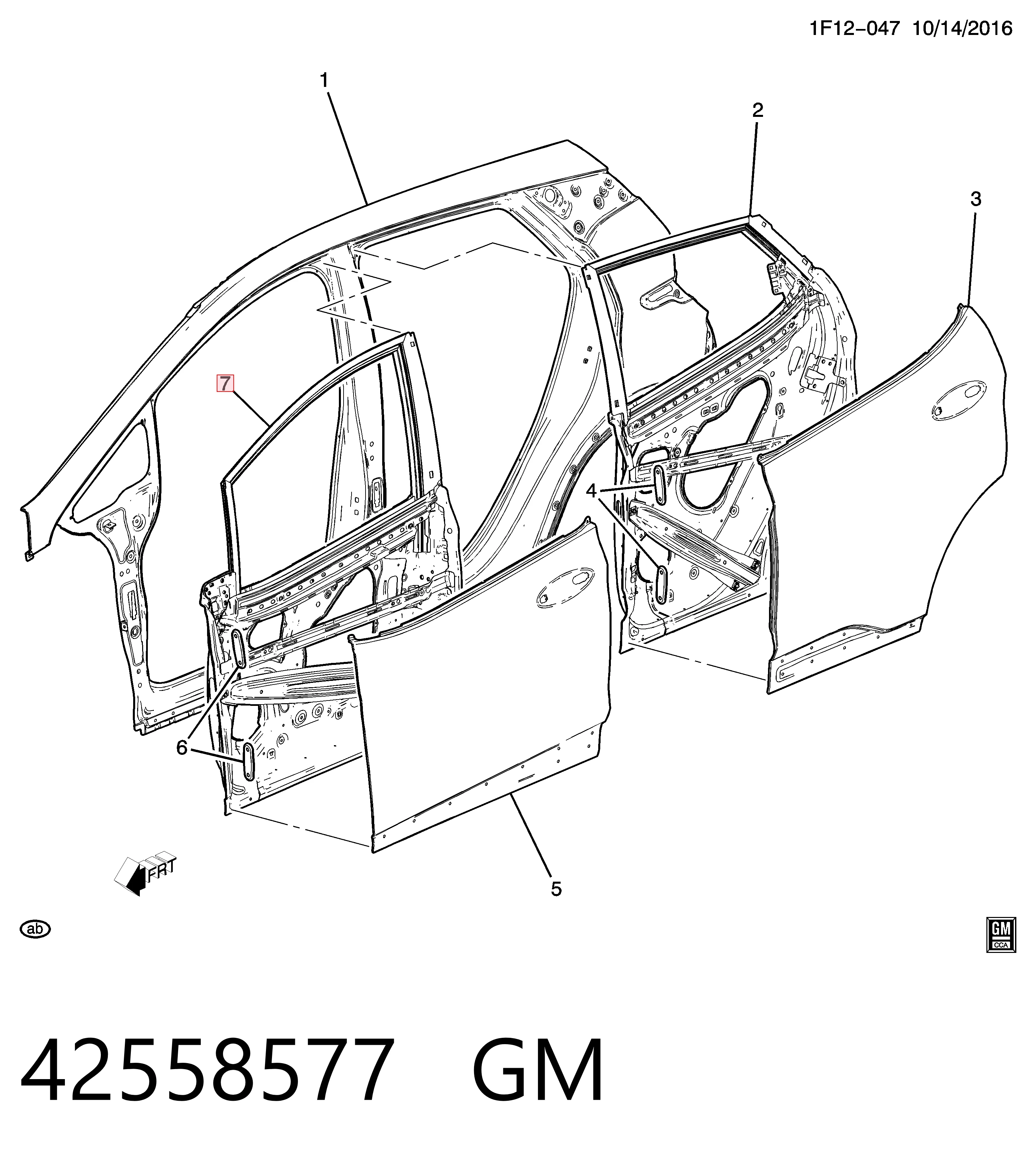 42641978 Opel Водительская дверь