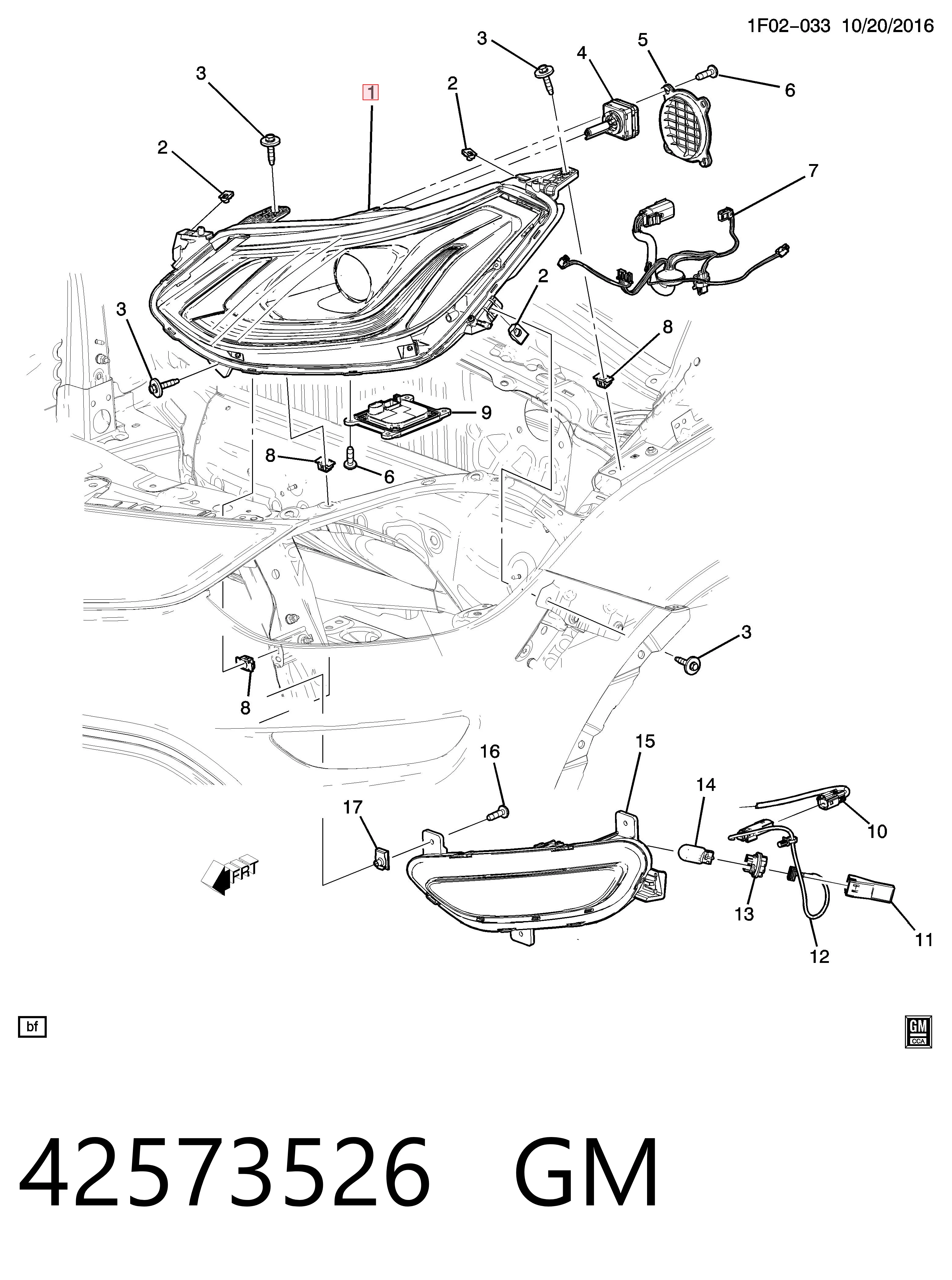 42573526 Opel Фара передняя правая