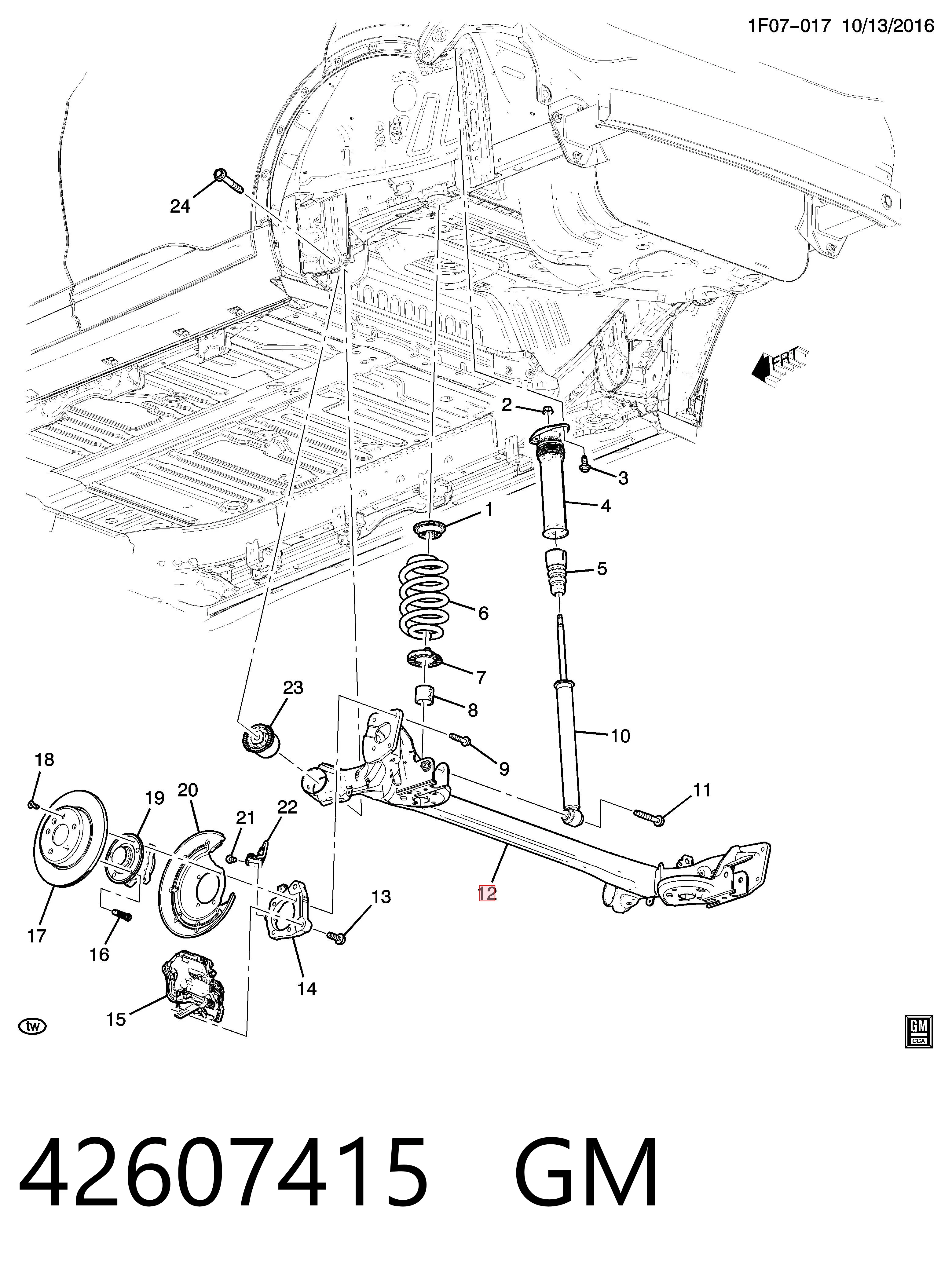 Балка задней подвески поперечная Opel 42607415 цена, от 288.86 USD