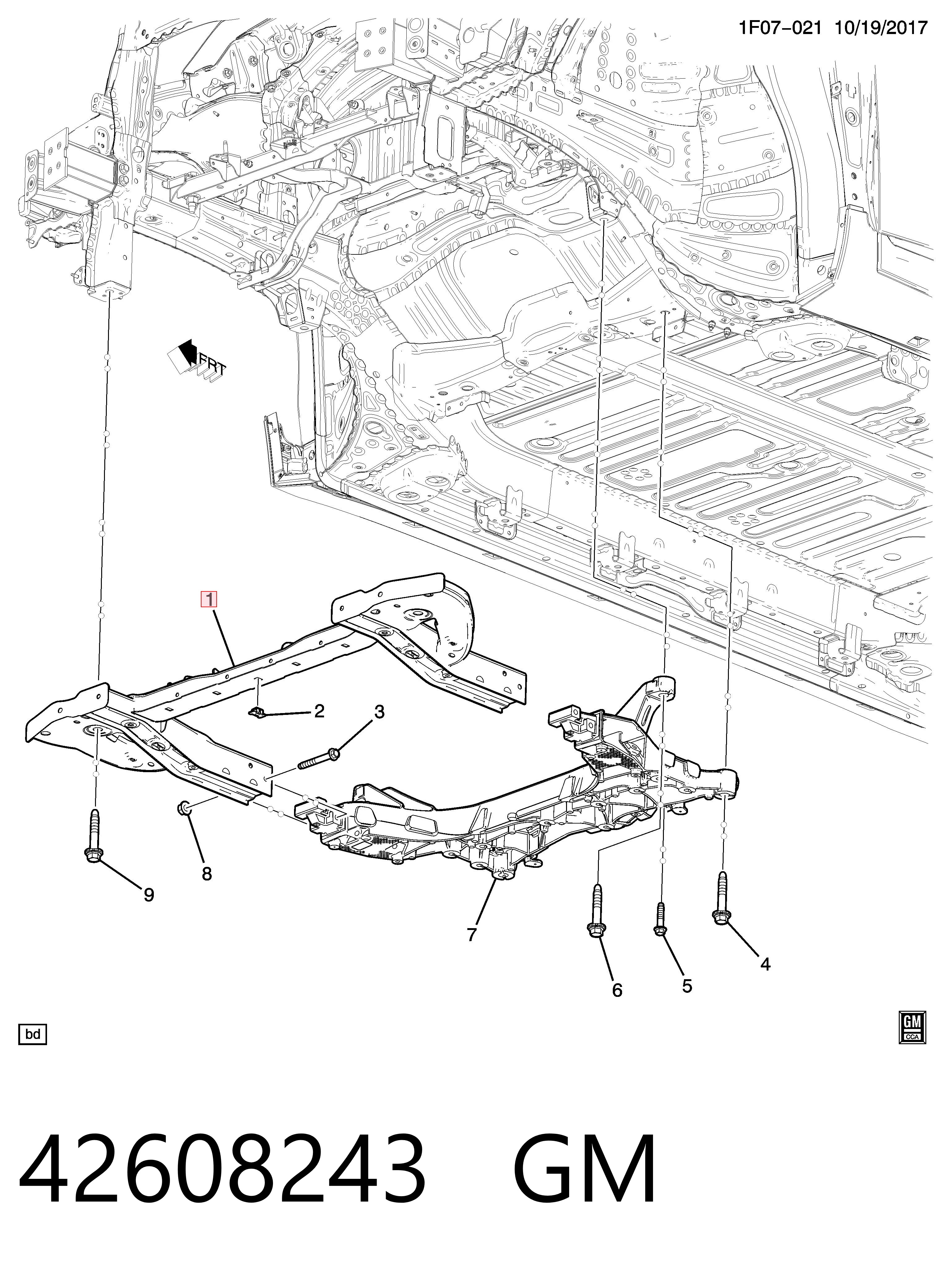 42472709 Opel Балка передней подвески (подрамник) передняя
