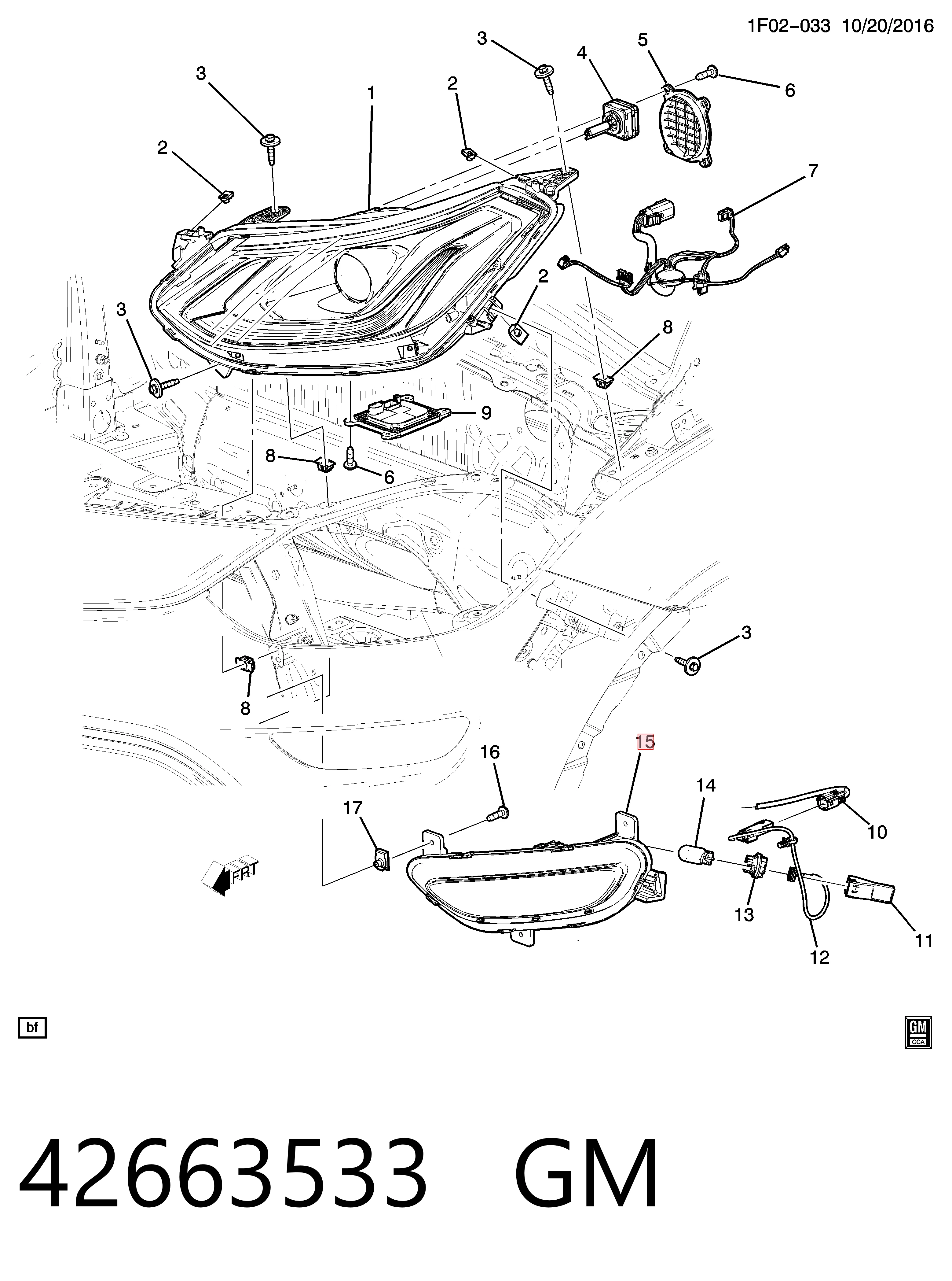 42529920 Peugeot/Citroen Передний фонарь указателя поворота