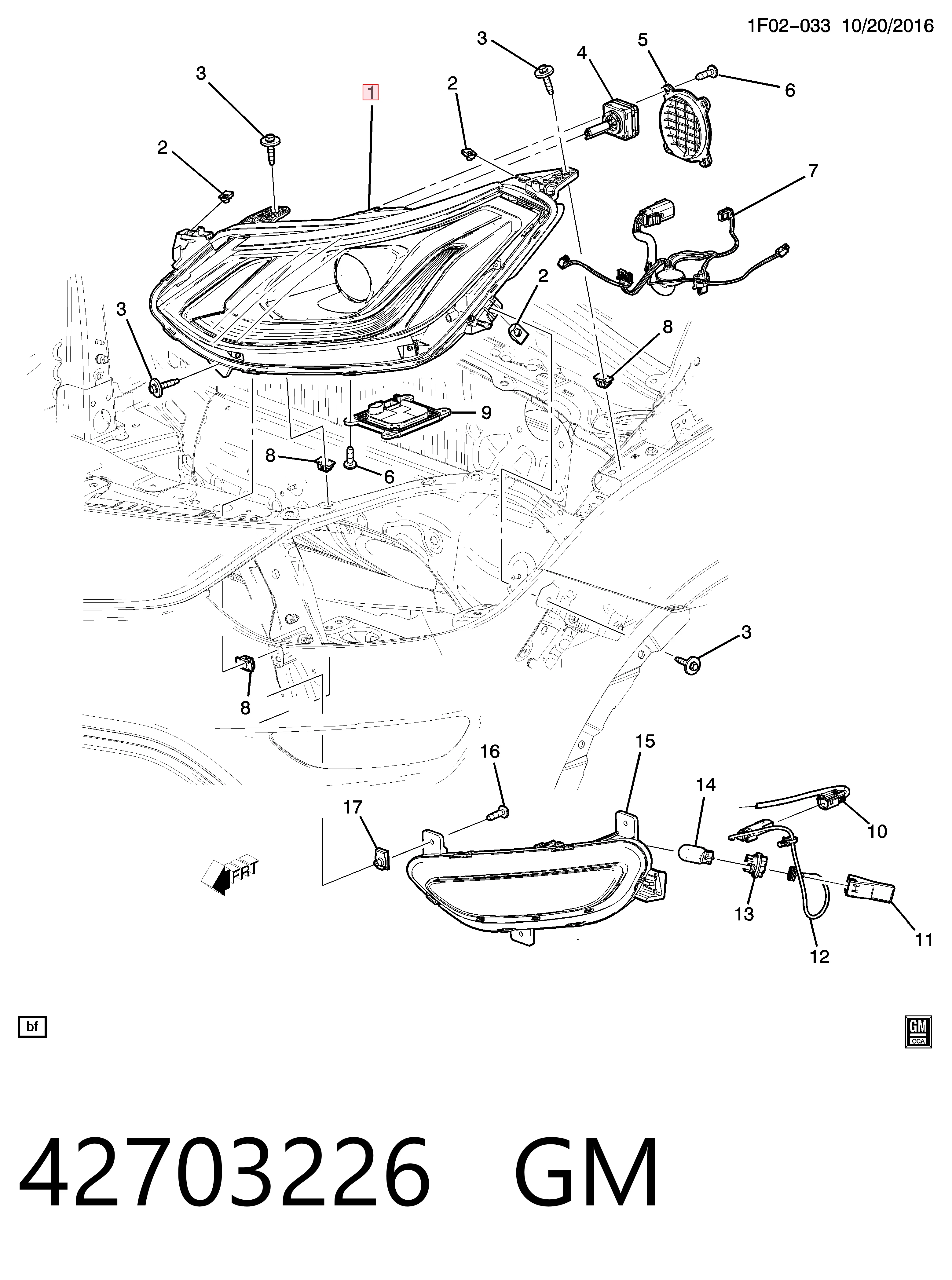 Фара левая Opel 42703226 цена, от 270.86 USD