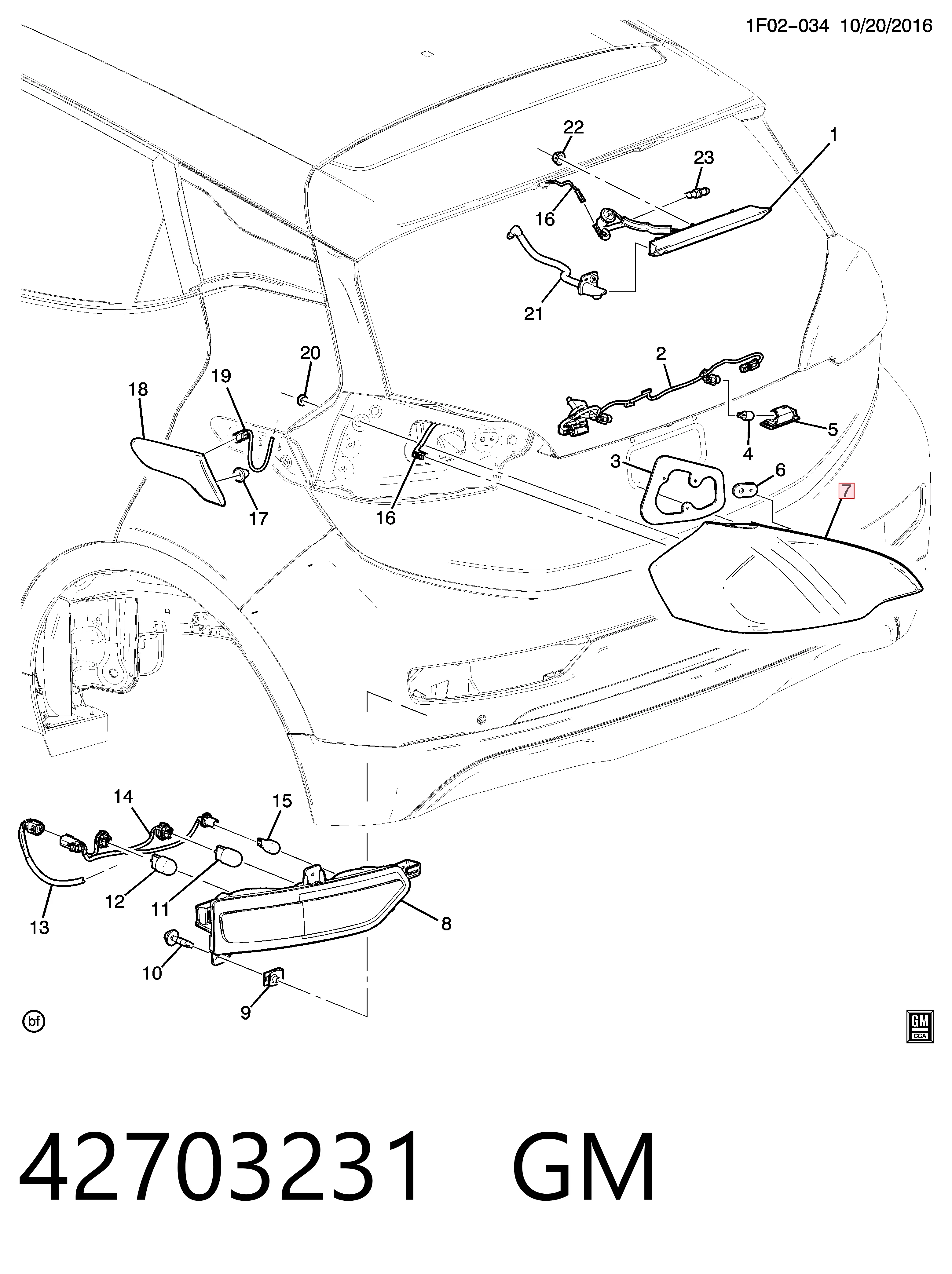 42555652 Opel Фонари задние