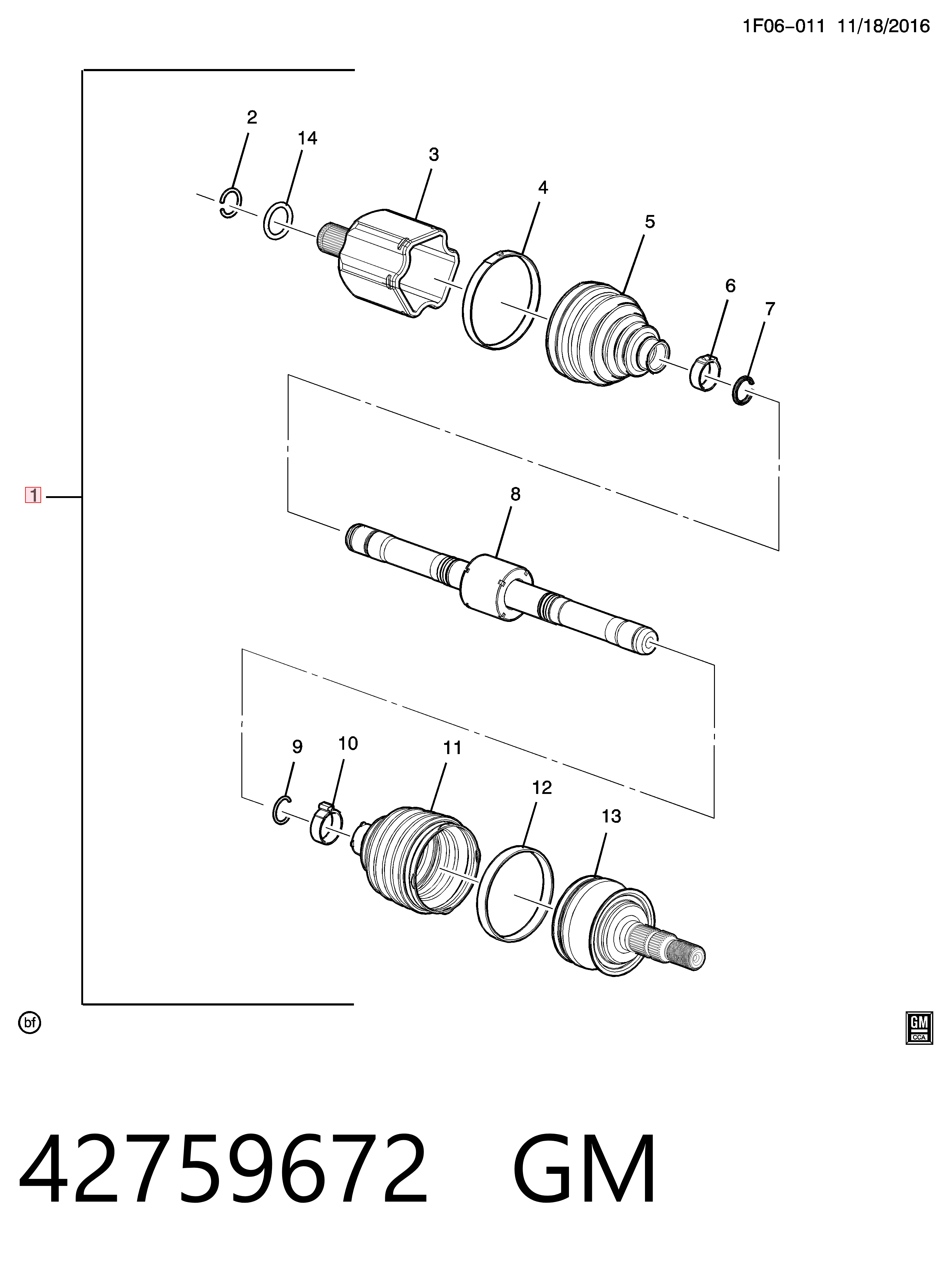42437963 Opel Ось передняя в сборе