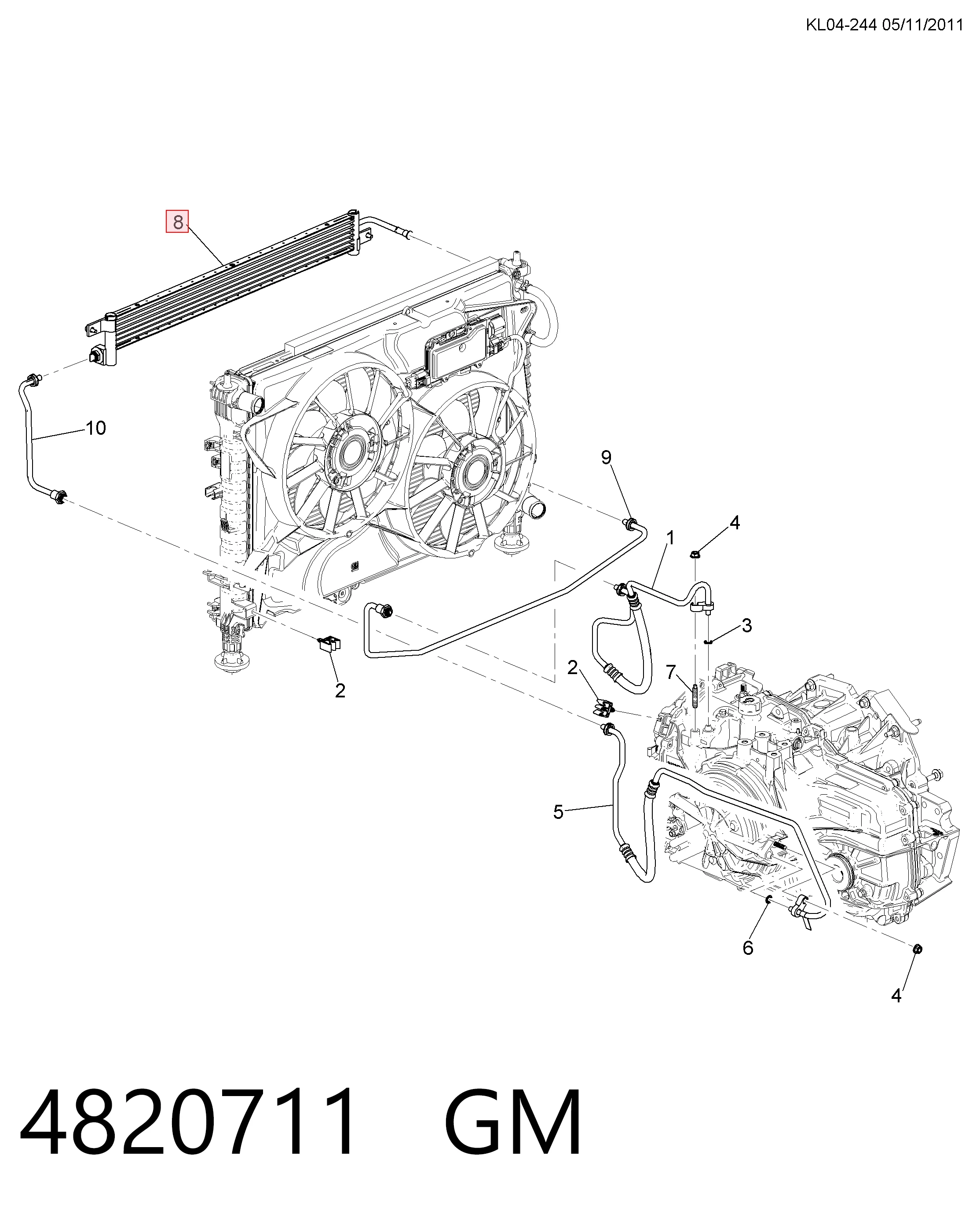 95280471 Peugeot/Citroen Радиатор охлаждения, АКПП