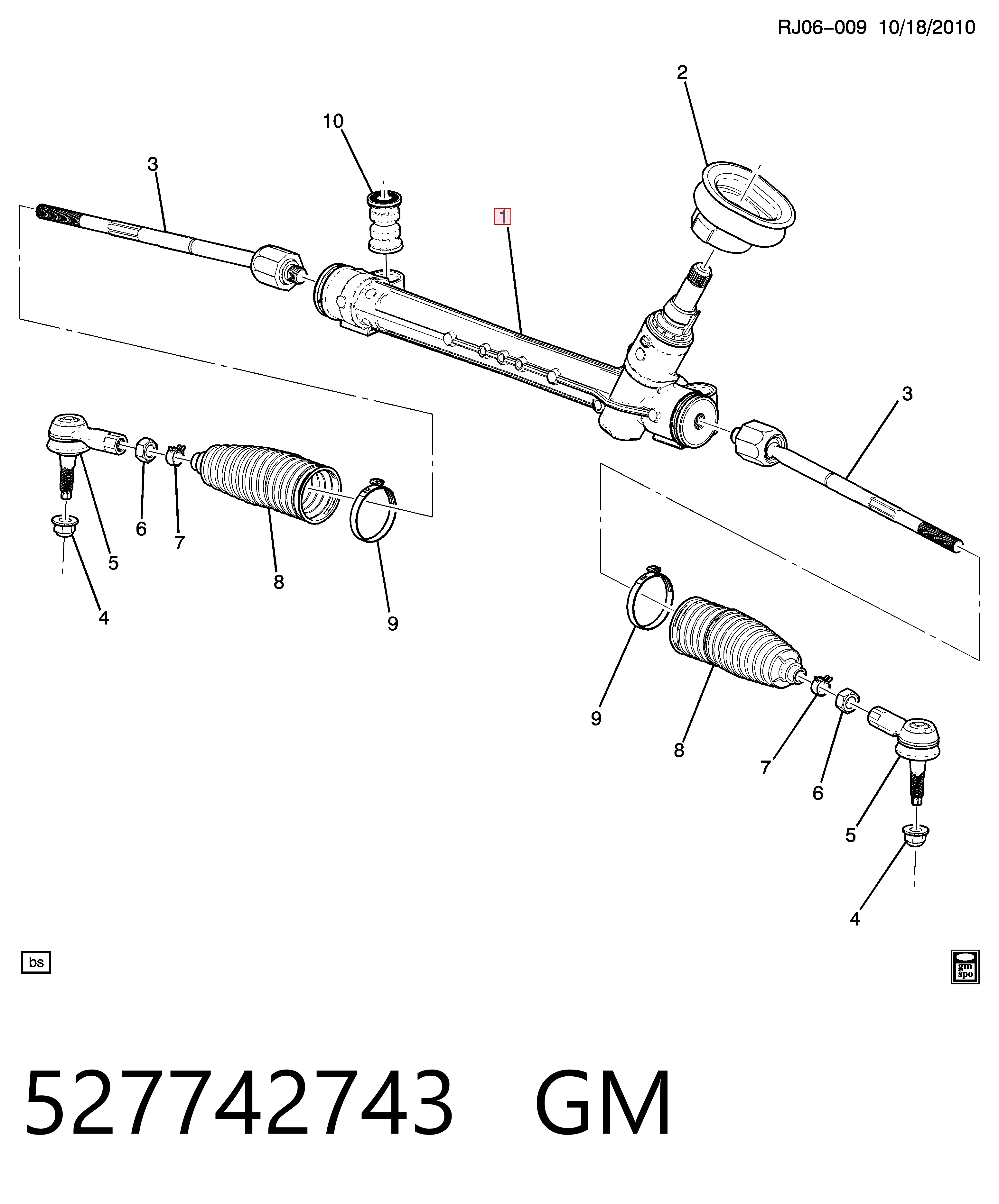 Рейка рулевая Opel 42351606