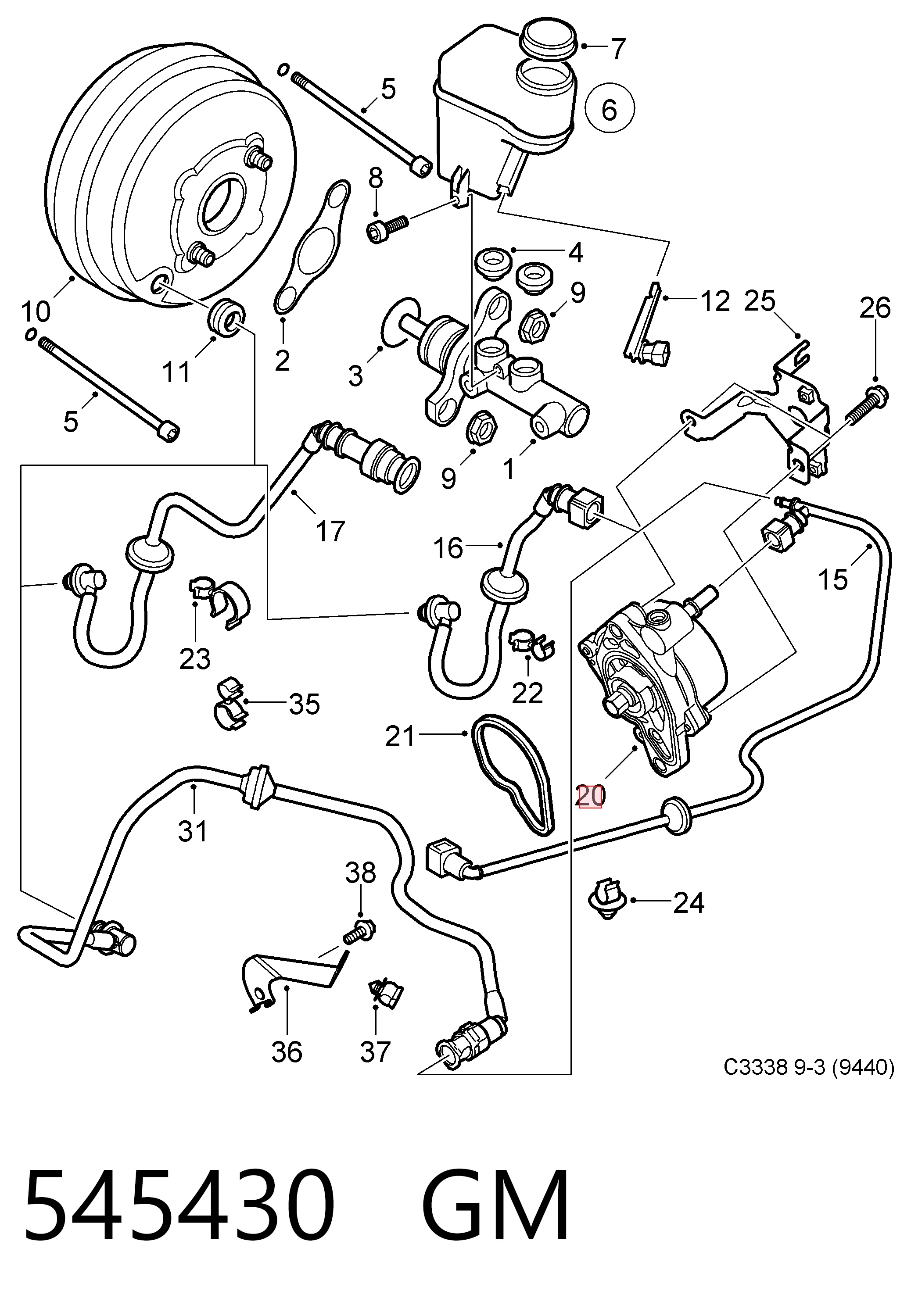 Купить 55221325 Chrysler Вакуумный насос