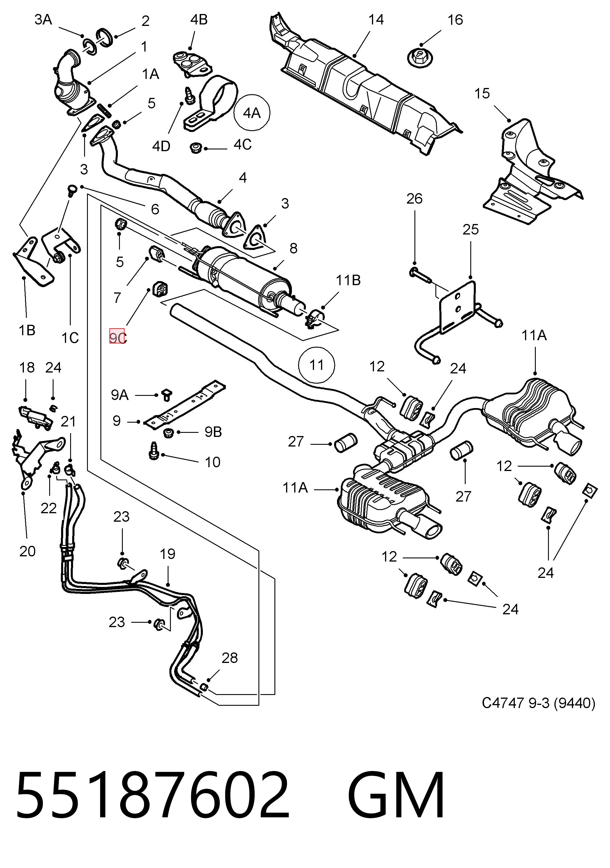 XR852829 Jaguar Крепление глушителя