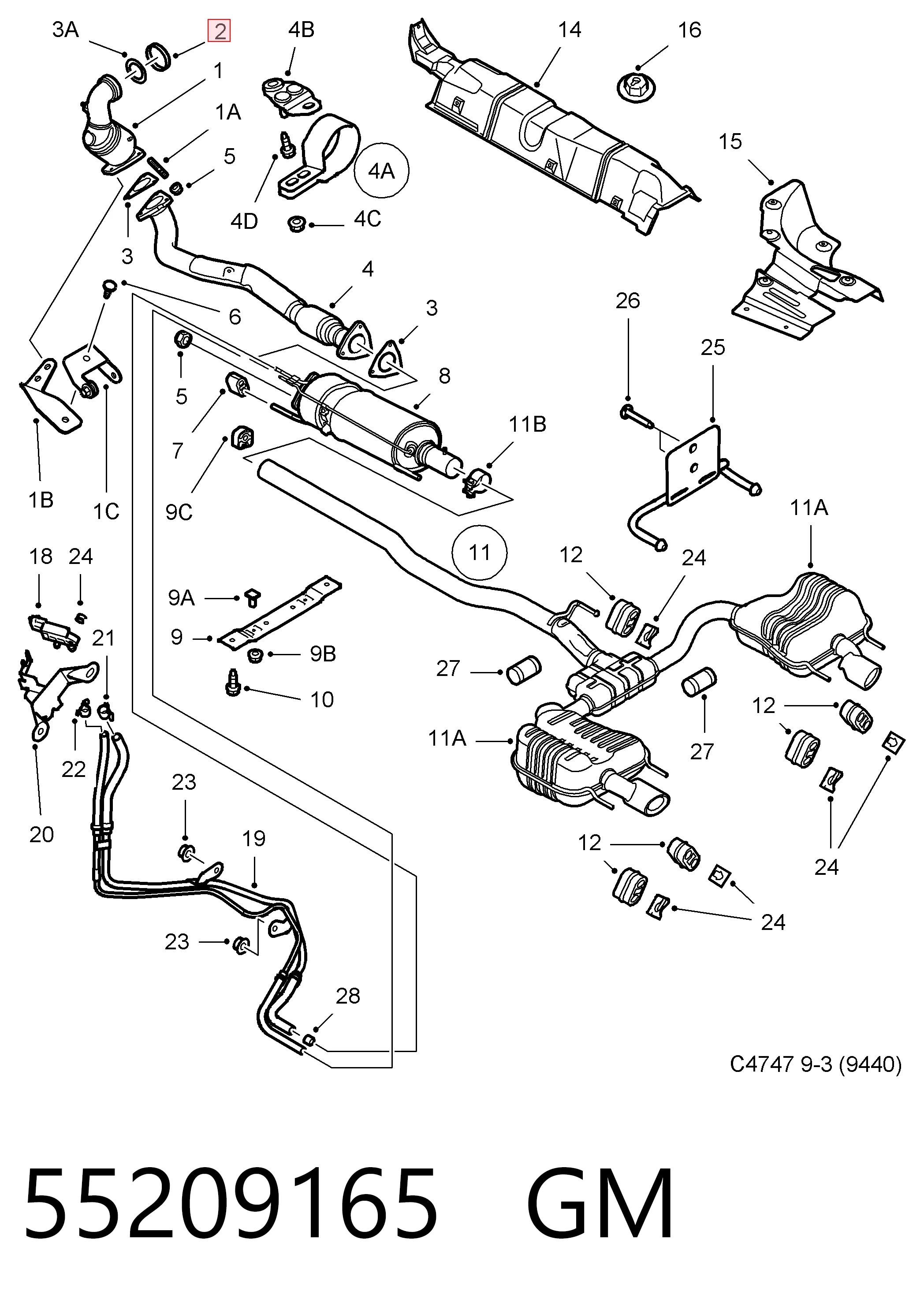 Купить 7421472836 Renault (RVI) Монтажные элементы передние выпускной системы