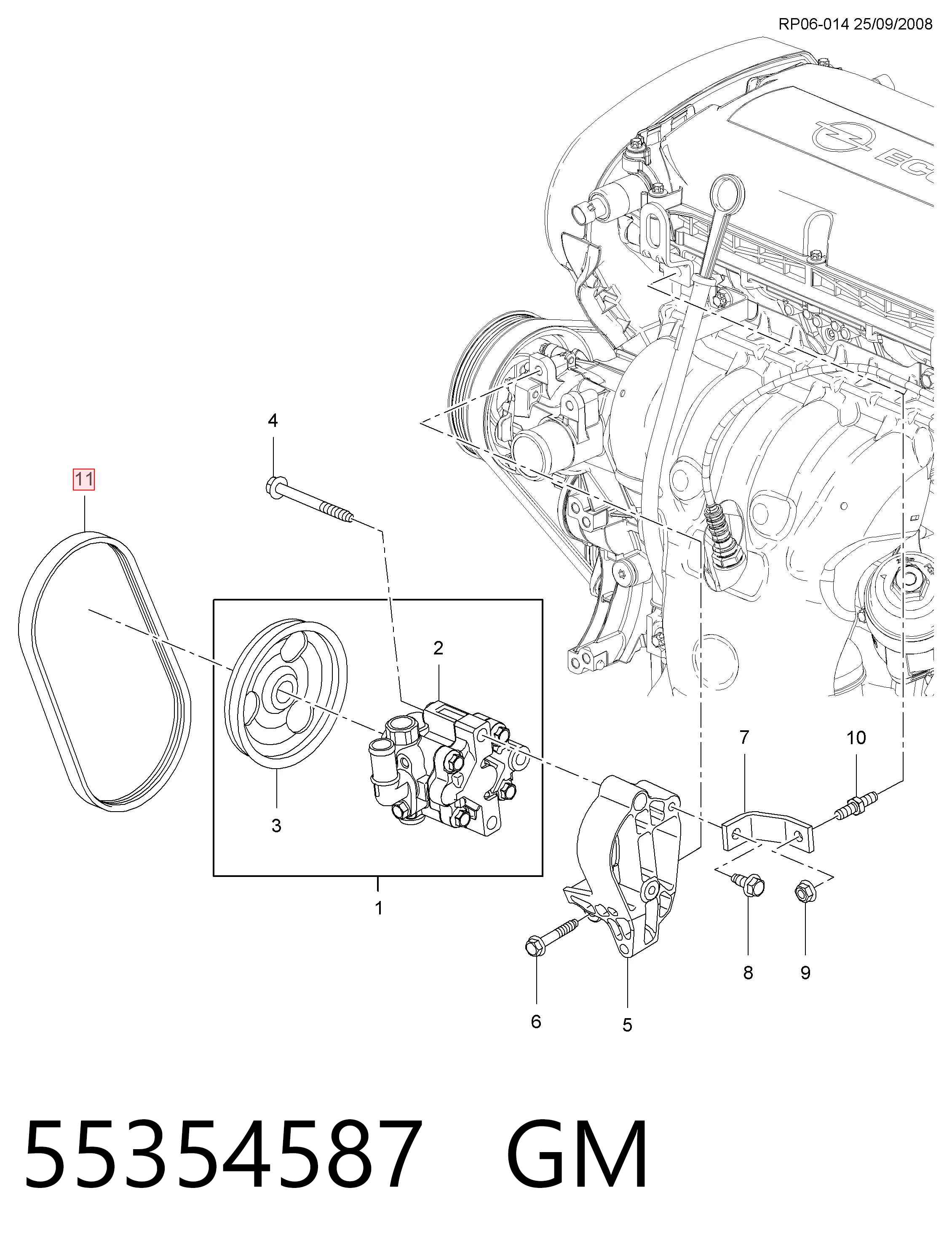 Ремень кондиционера Fiat/Alfa/Lancia 55354587
