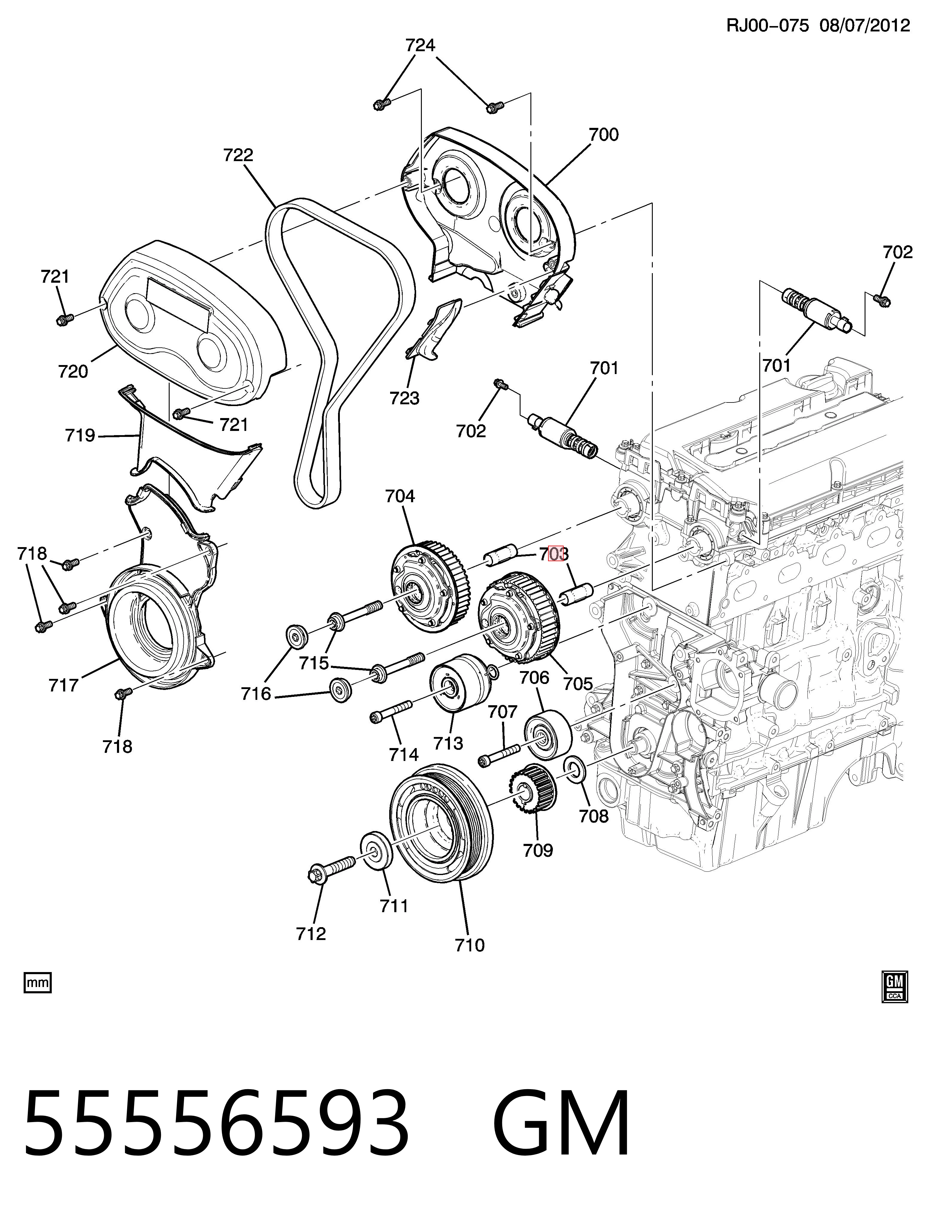 55556593 Peugeot/Citroen Втулка шестерни распредвала