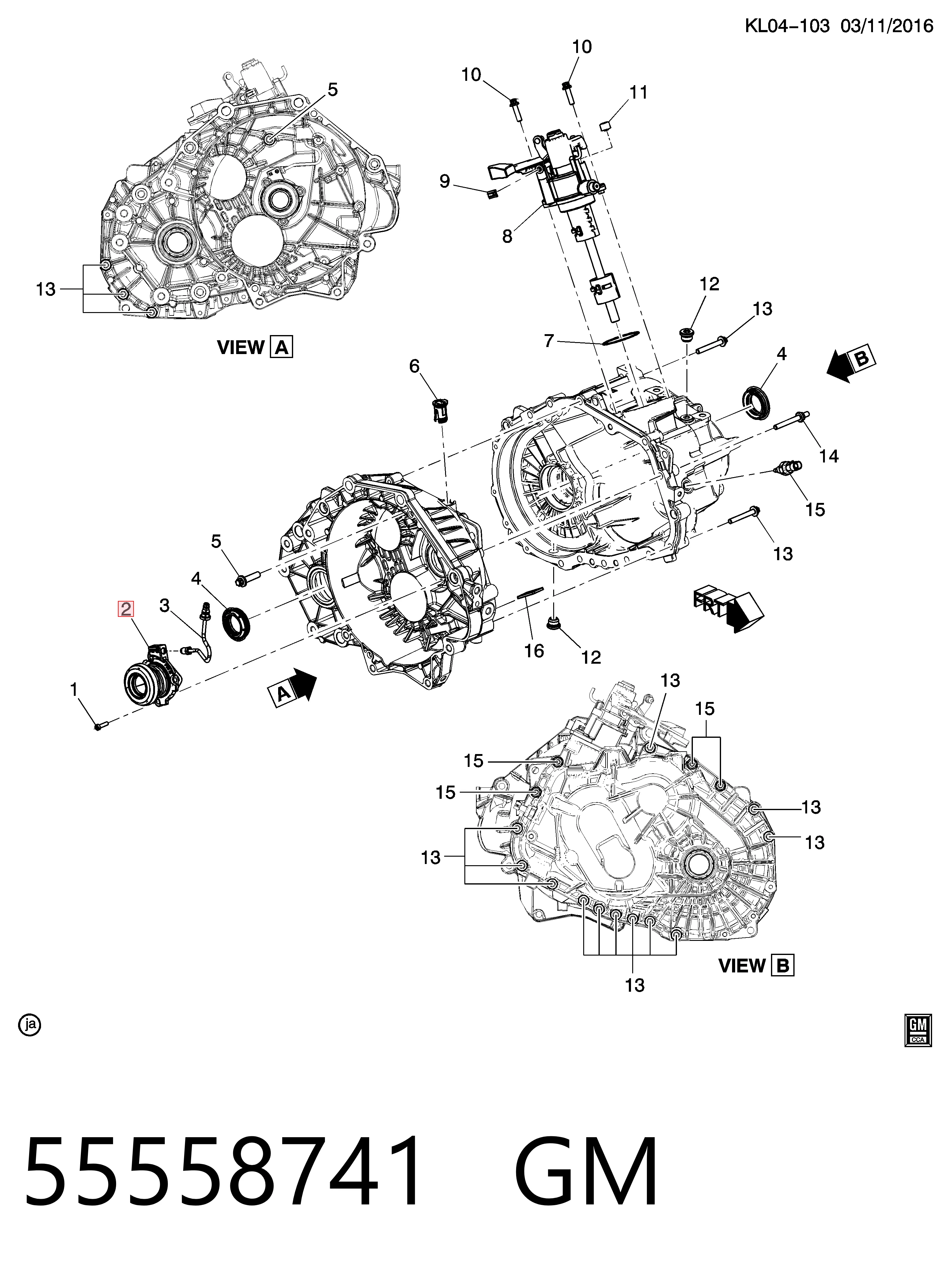 Цилиндр сцепления рабочий с выжимным подшипником Fiat/Alfa/Lancia 55558741 цена, от 51.76 USD