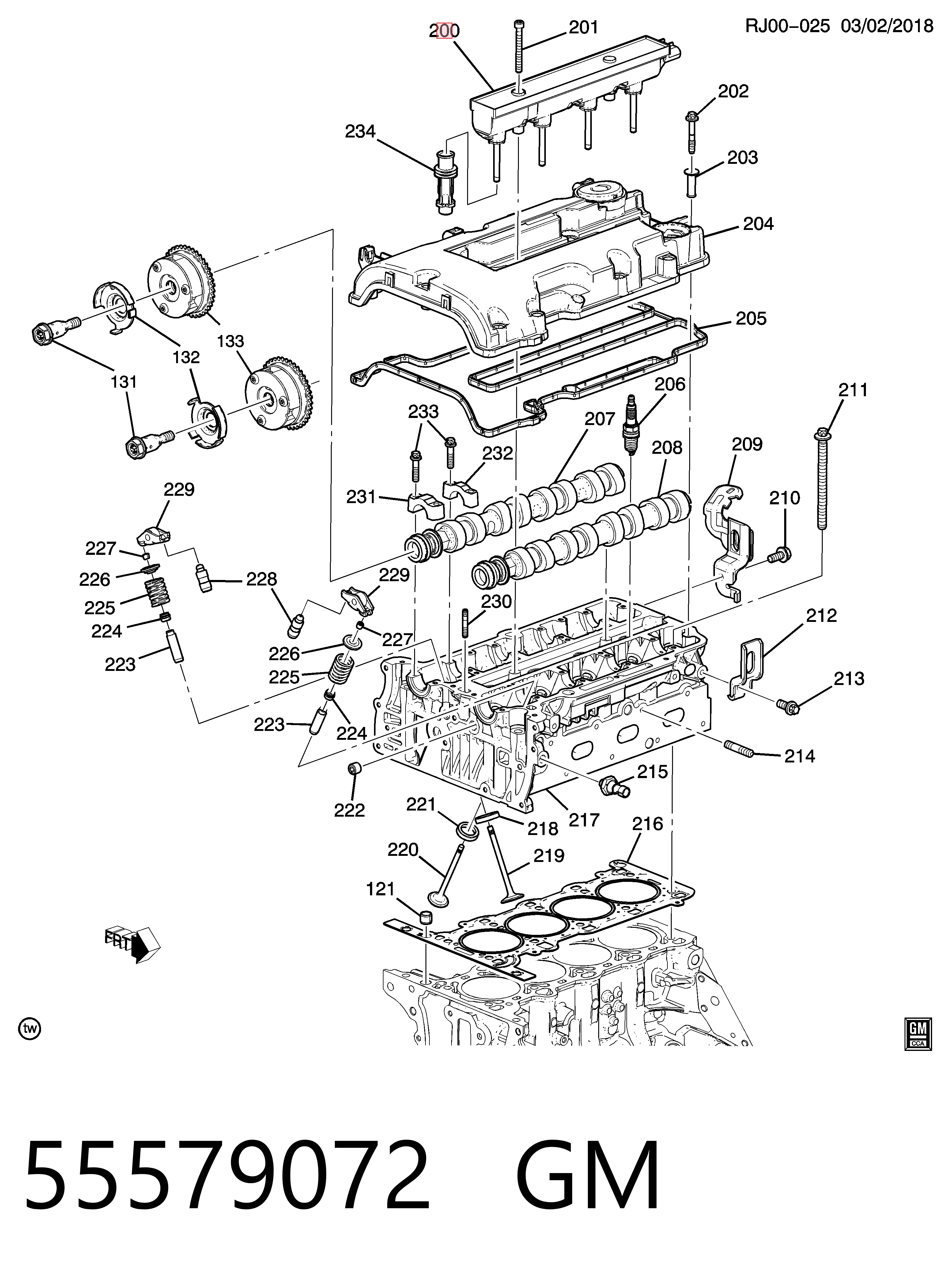 55579072 General Motors Катушка зажигания