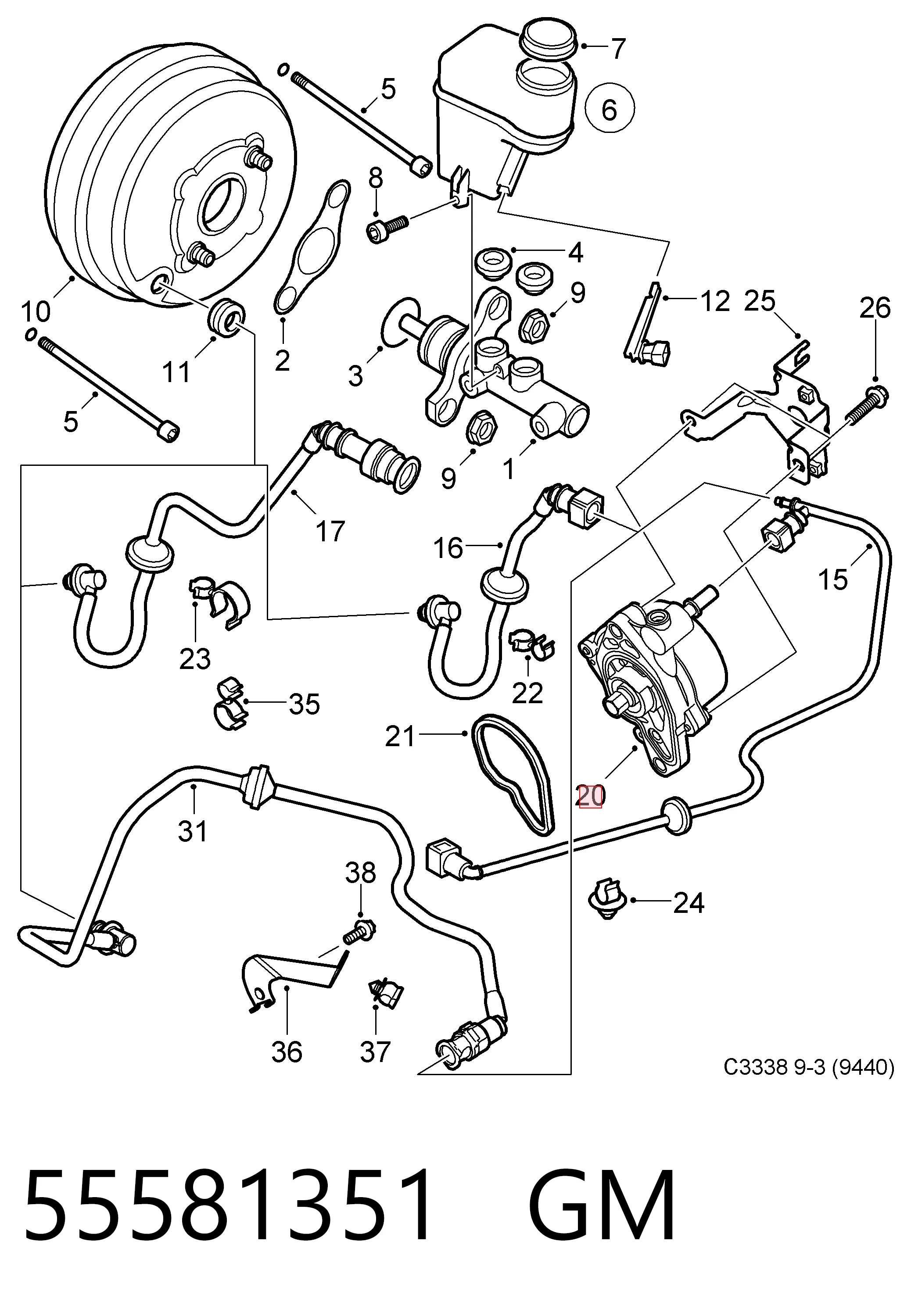 Вакуумный насос Opel Astra H универсал (L35) (2004 - 2014) цена, от 565.00 UAH